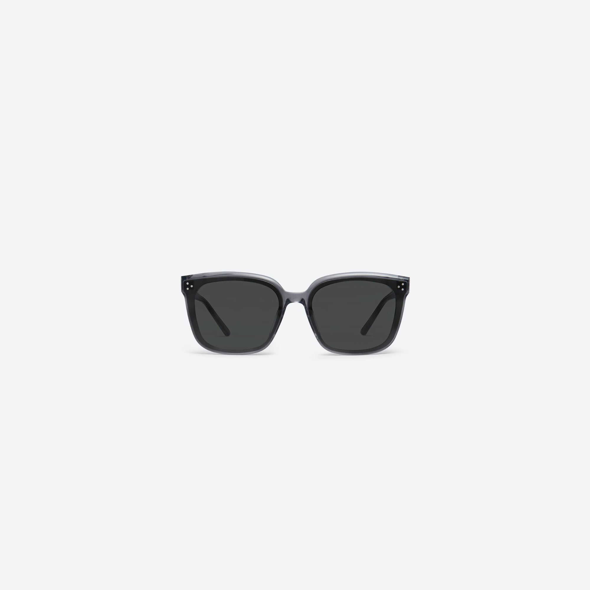 A front view of Gentle Monster Dear G1 Gray Acetate framed Square sunglasses.