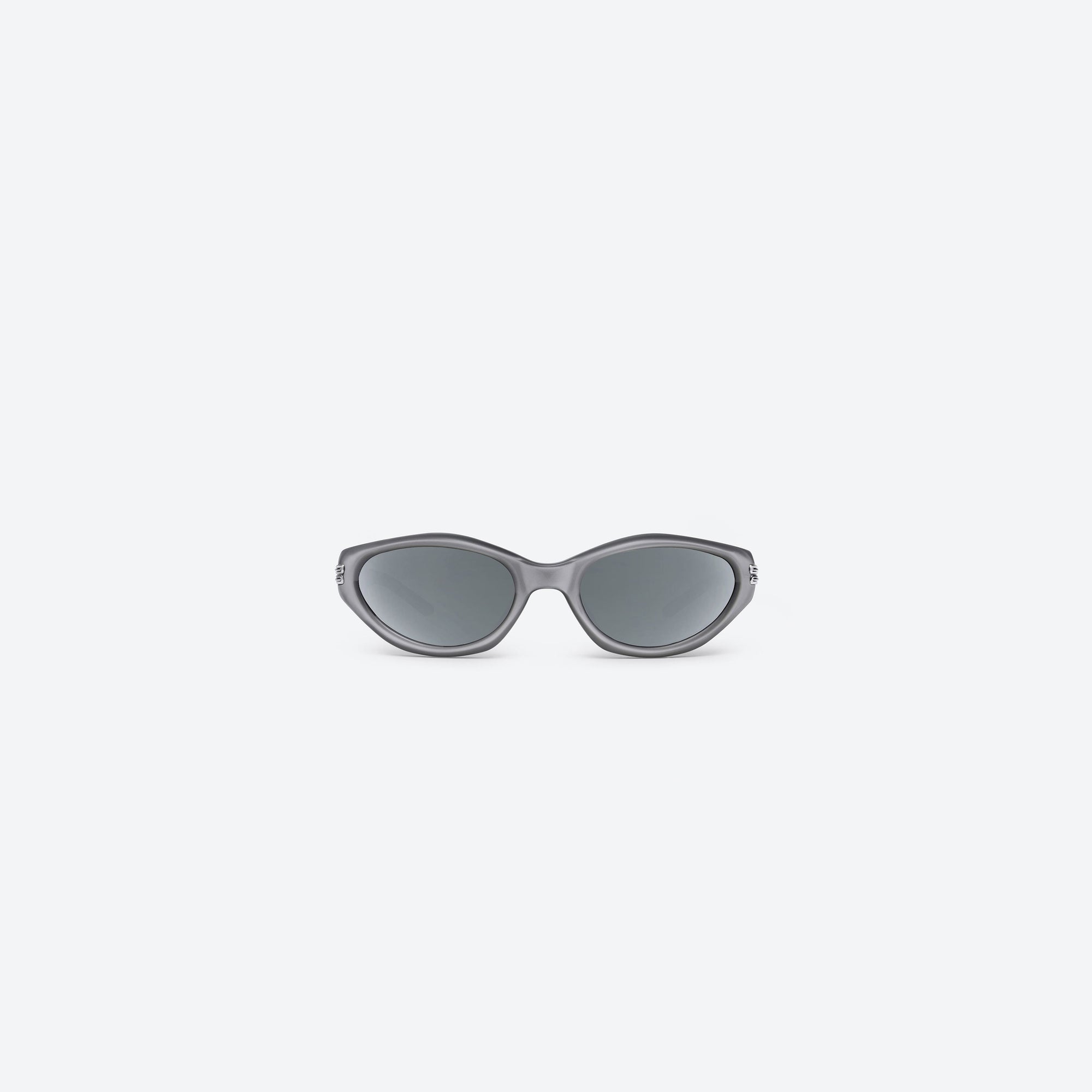 A front view of Gentle Monster Kiko G13 Gray Acetate framed Wraparound sunglasses.