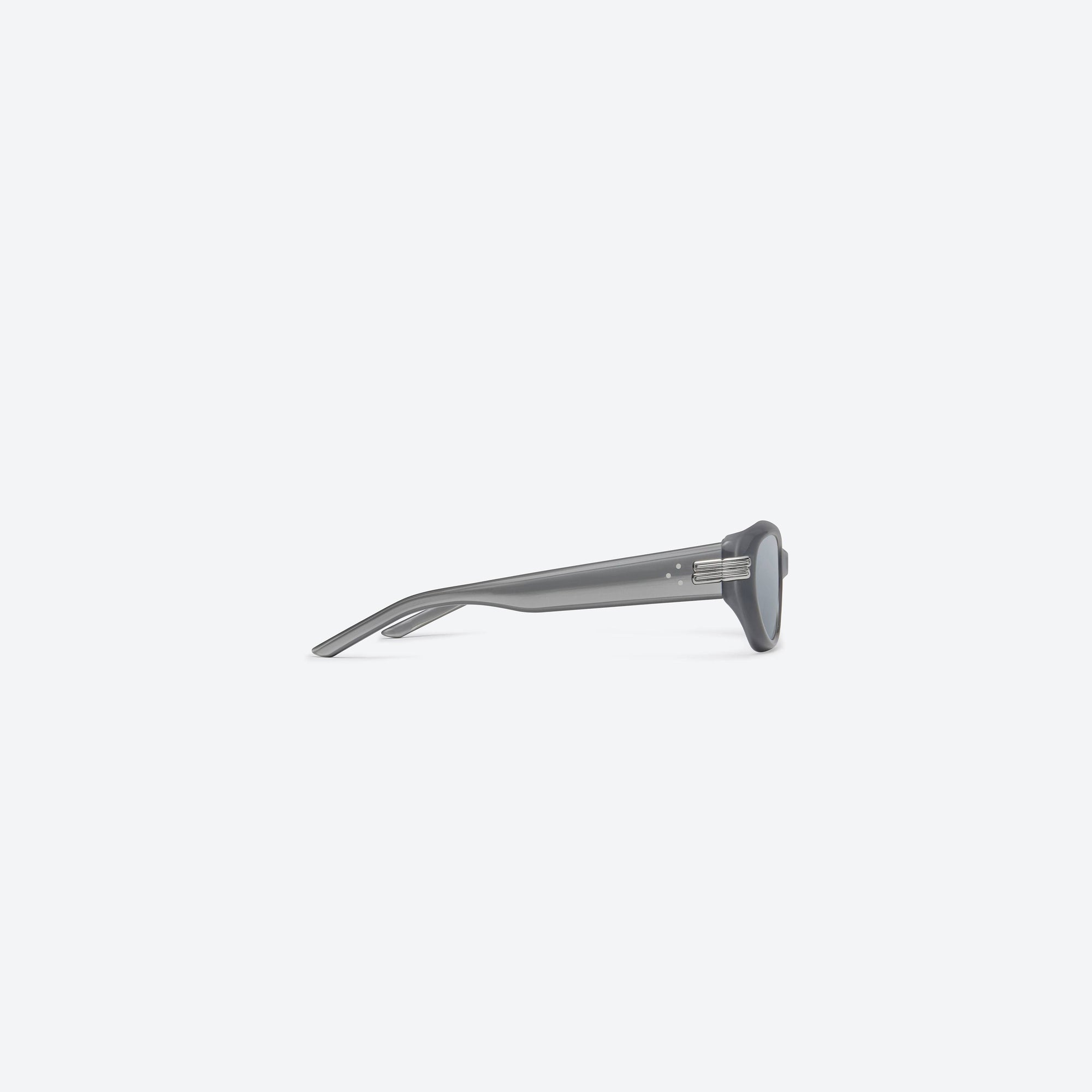 A detailed right view of Gentle Monster Kiko G13 Gray Acetate framed Wraparound sunglasses.