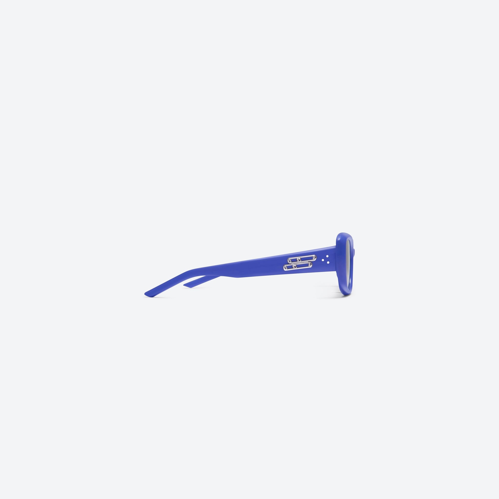 A detailed right view of Gentle Monster Lin V3 Purple Acetate framed Square sunglasses.