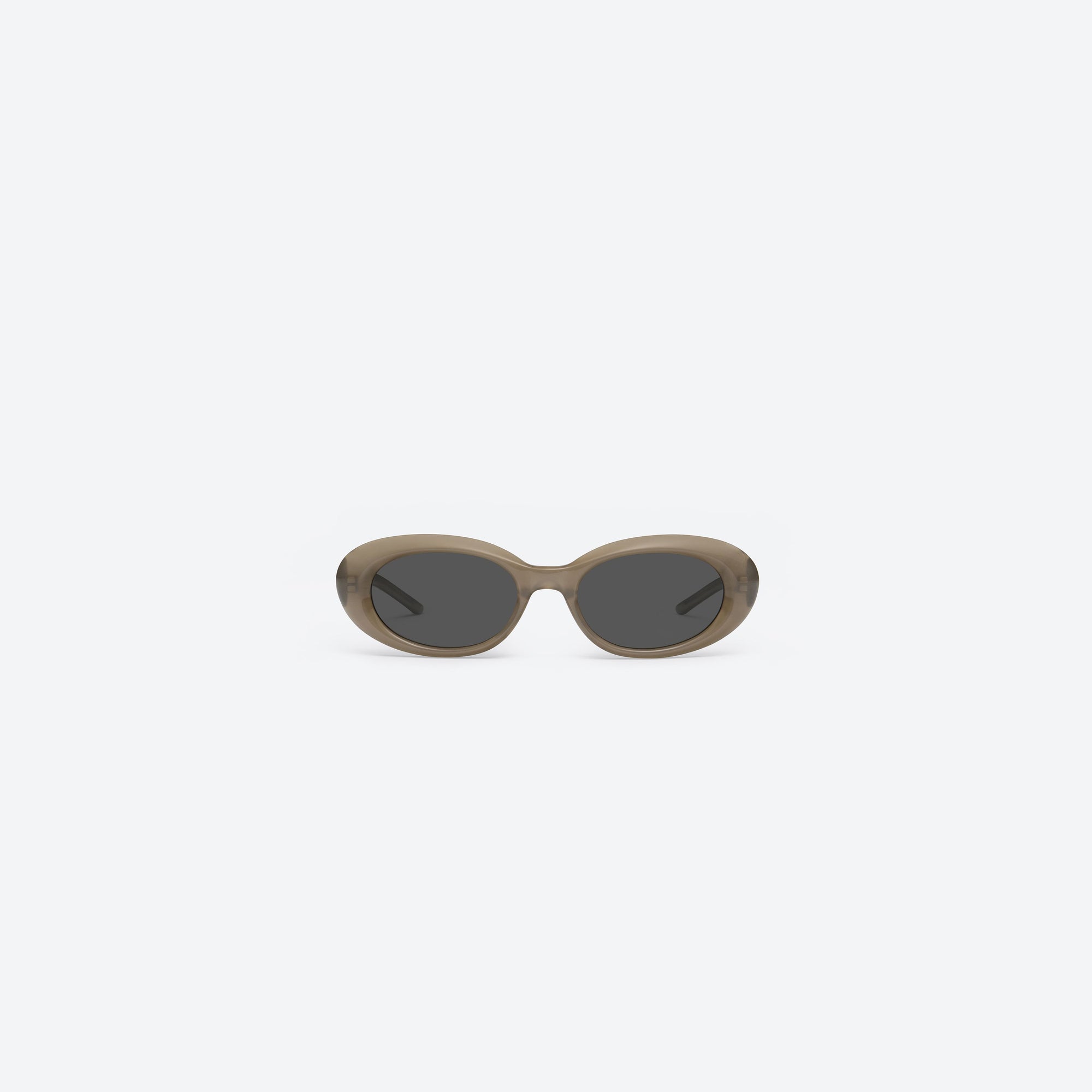 A front view of Gentle Monster Molta BRC9 Similar Brown Acetate framed Oval sunglasses.