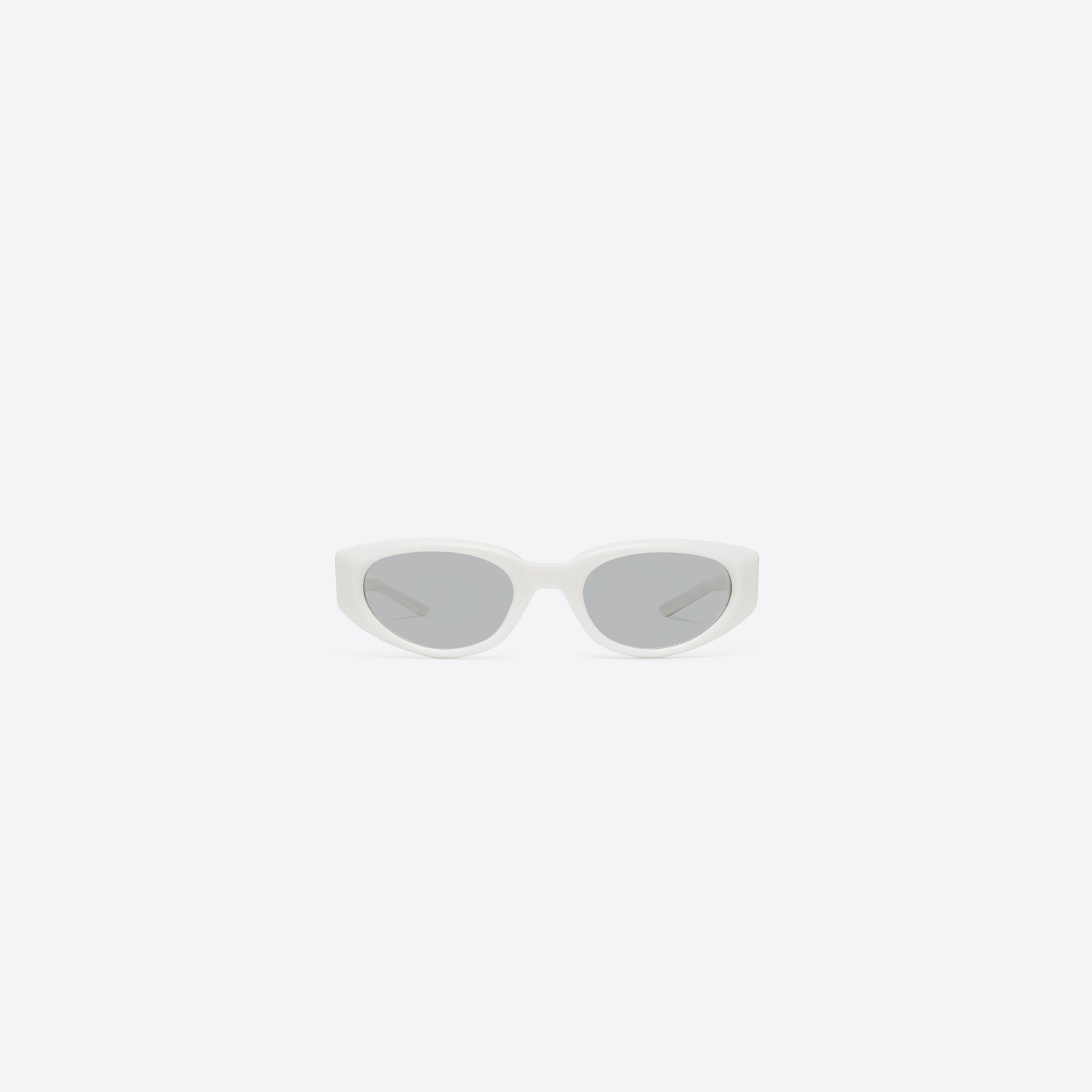 A front view of Gentle Monster Monta W2 White Acetate framed Square sunglasses.