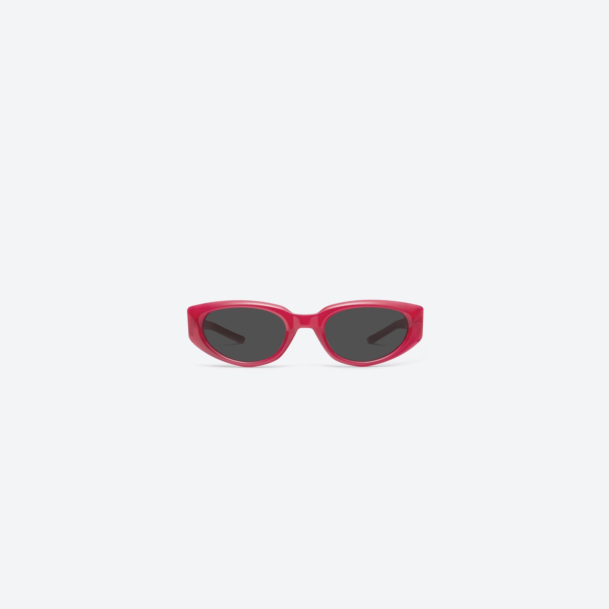 A front view of Gentle Monster Monta RC6 Red Acetate framed Square sunglasses.