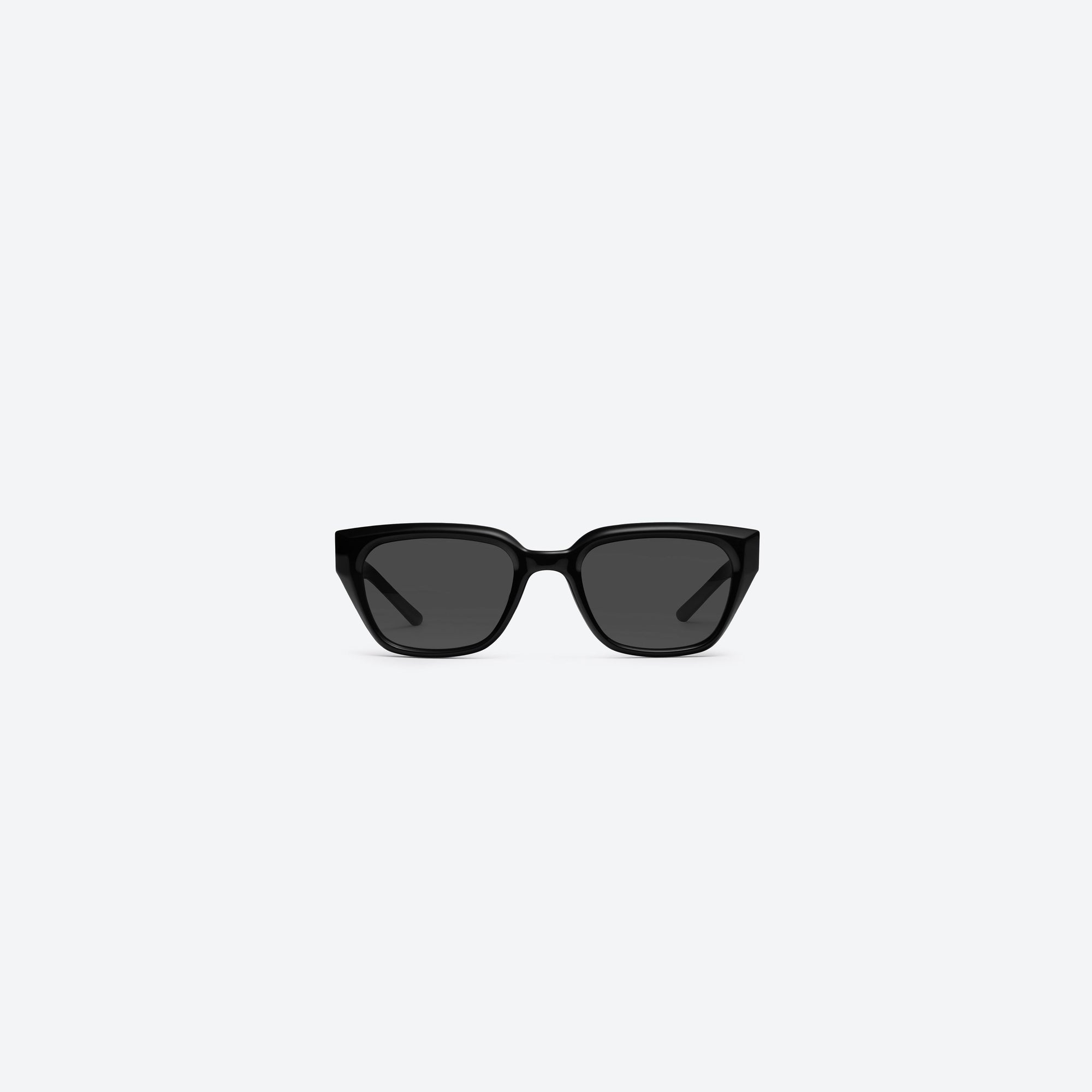 A front view of Gentle Monster Nabi 01 Black Acetate framed Square sunglasses.