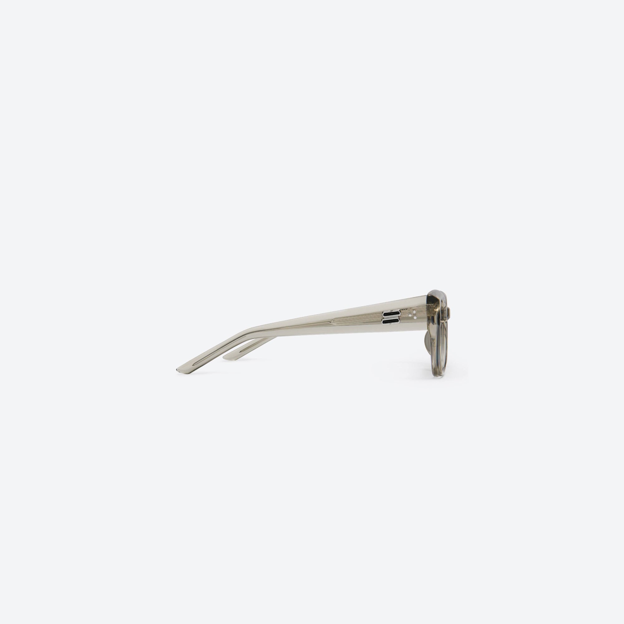 A detailed right view of Gentle Monster Nabi BRC11 Brown Acetate framed Square sunglasses.