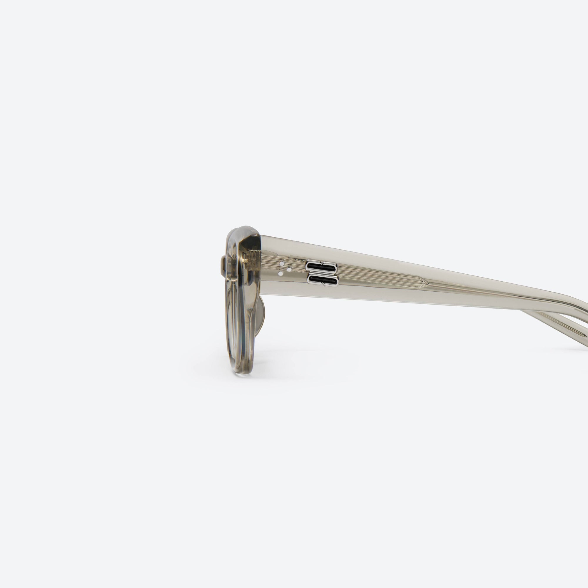 A detailed left view of Gentle Monster Nabi BRC11 Brown Acetate framed Square sunglasses.