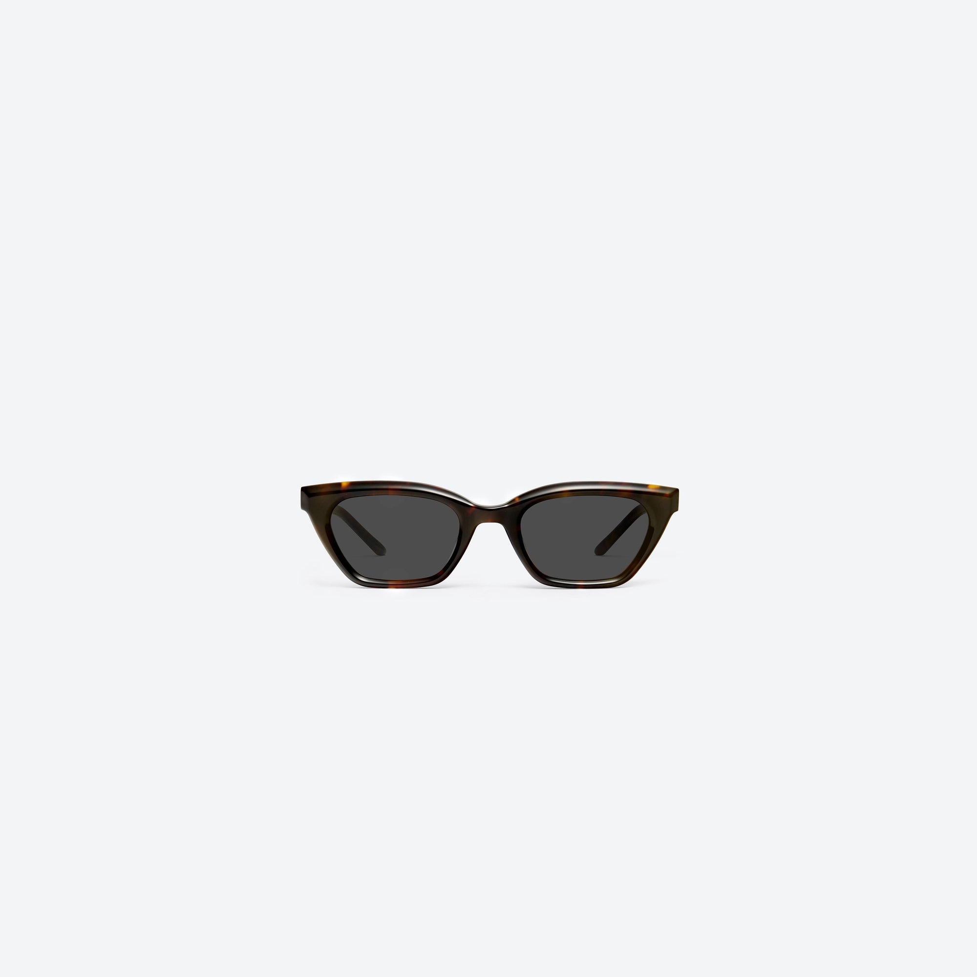 A front view of Gentle Monster Nonn T1 Tortoise Acetate framed Cat-eye sunglasses.