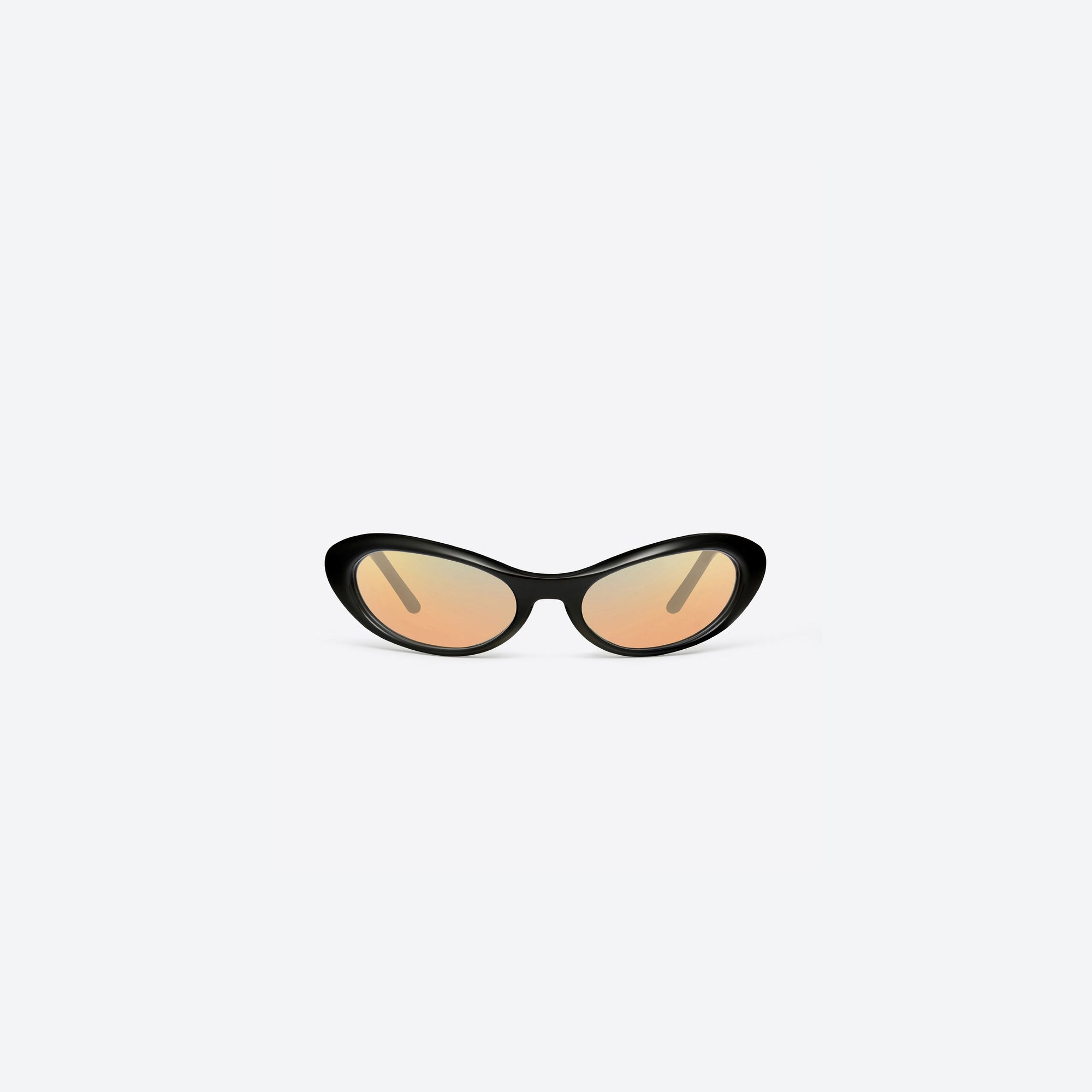 A front view of Gentle Monster Nova 01(BM) Black Acetate framed Wraparound sunglasses.