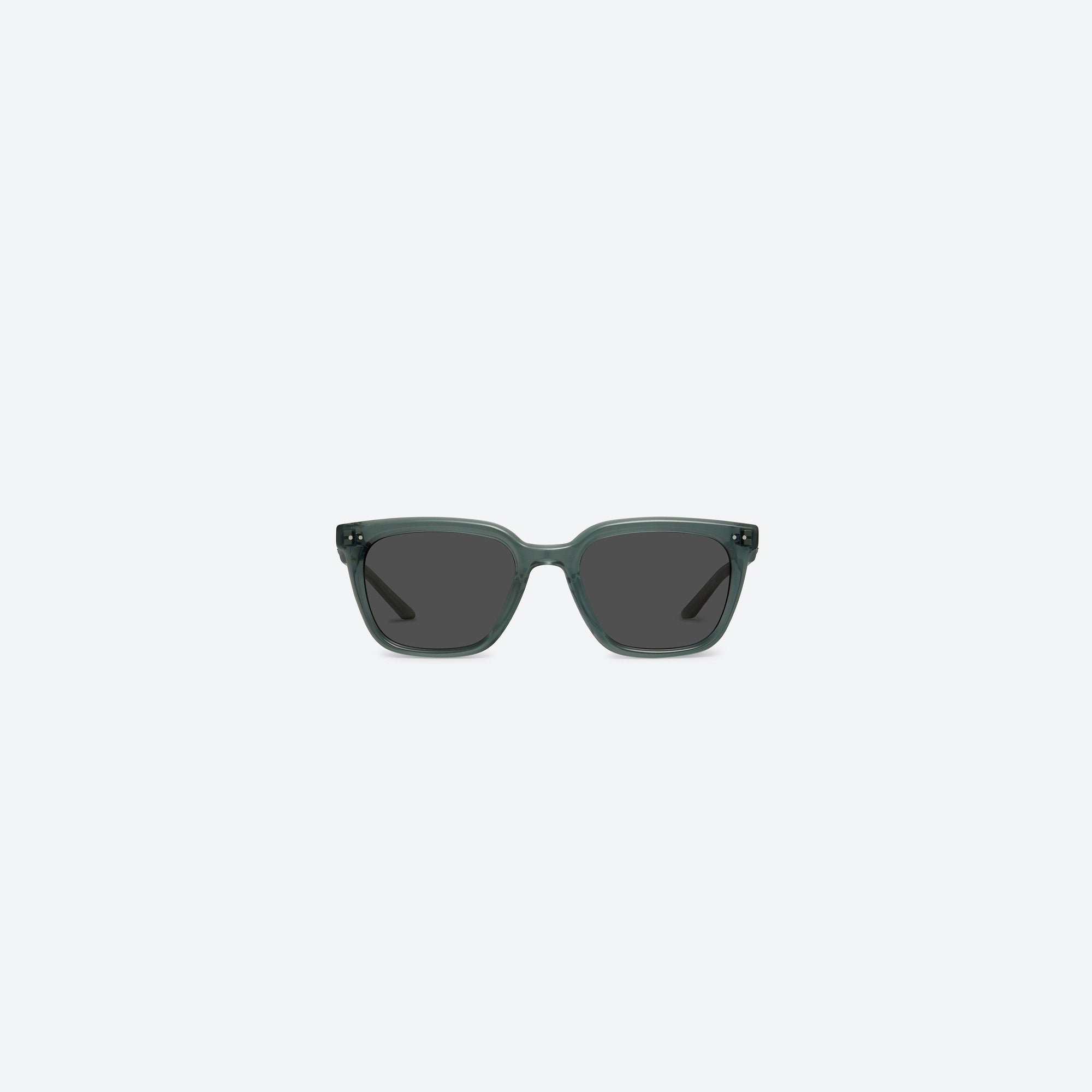 A front view of Gentle Monster Nubo G3 Gray Acetate framed Square sunglasses.