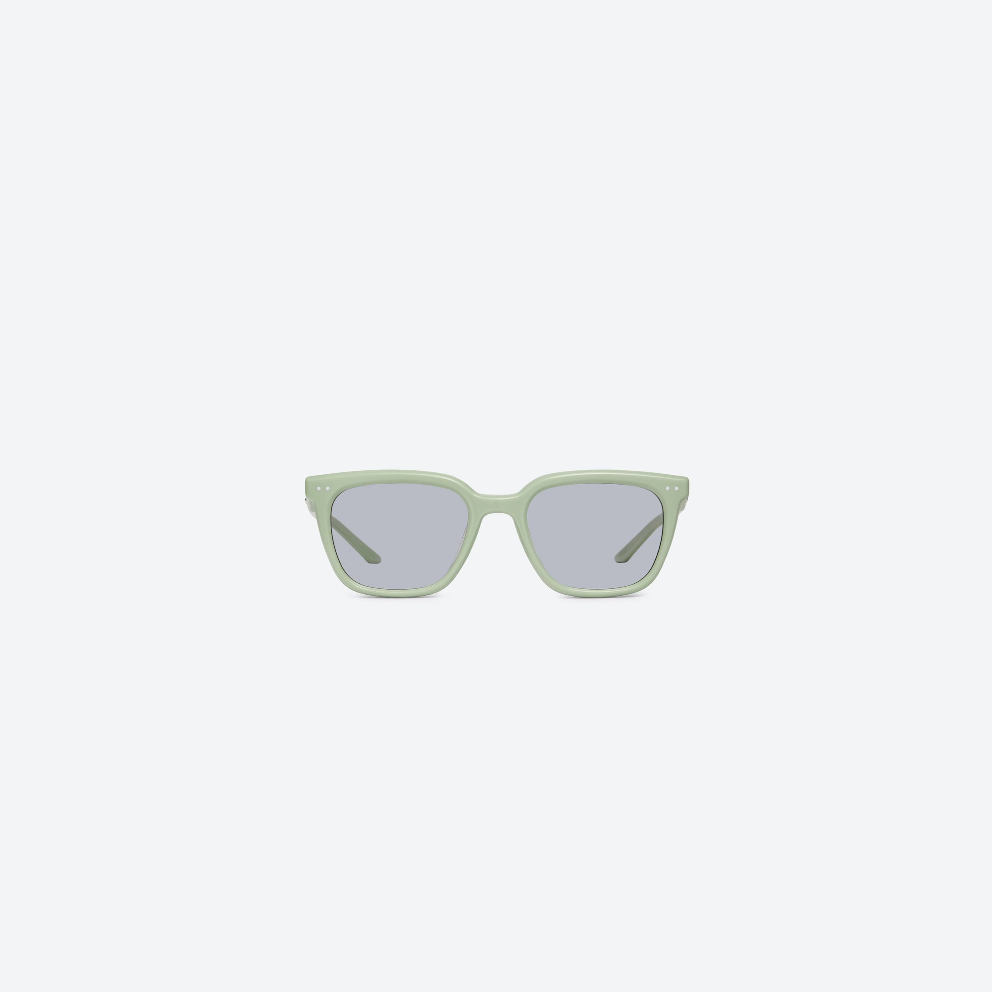 A front view of Gentle Monster Nubo GR8 Green Acetate framed Square sunglasses.