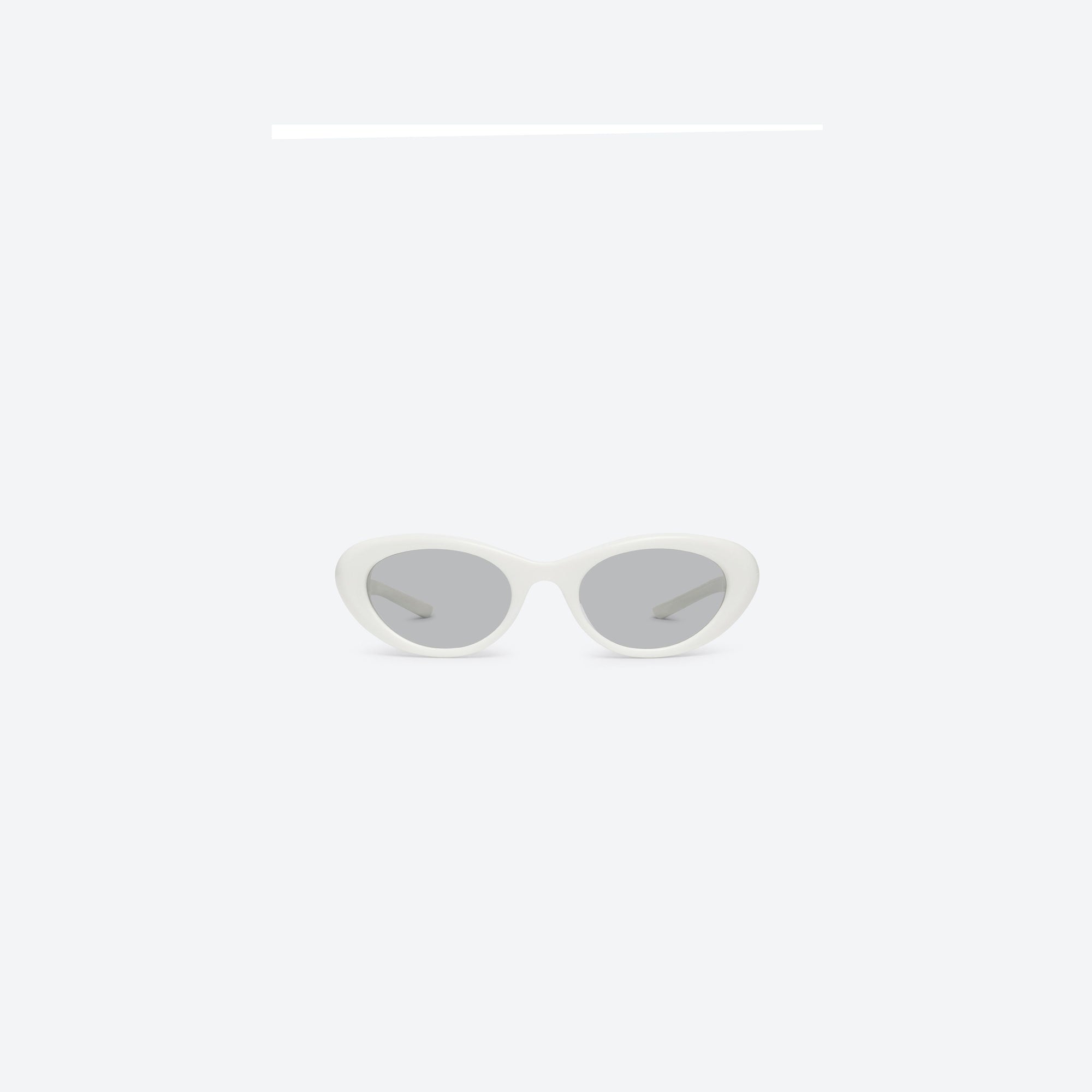 A front view of Gentle Monster Umber W2 White Acetate framed Oval sunglasses.