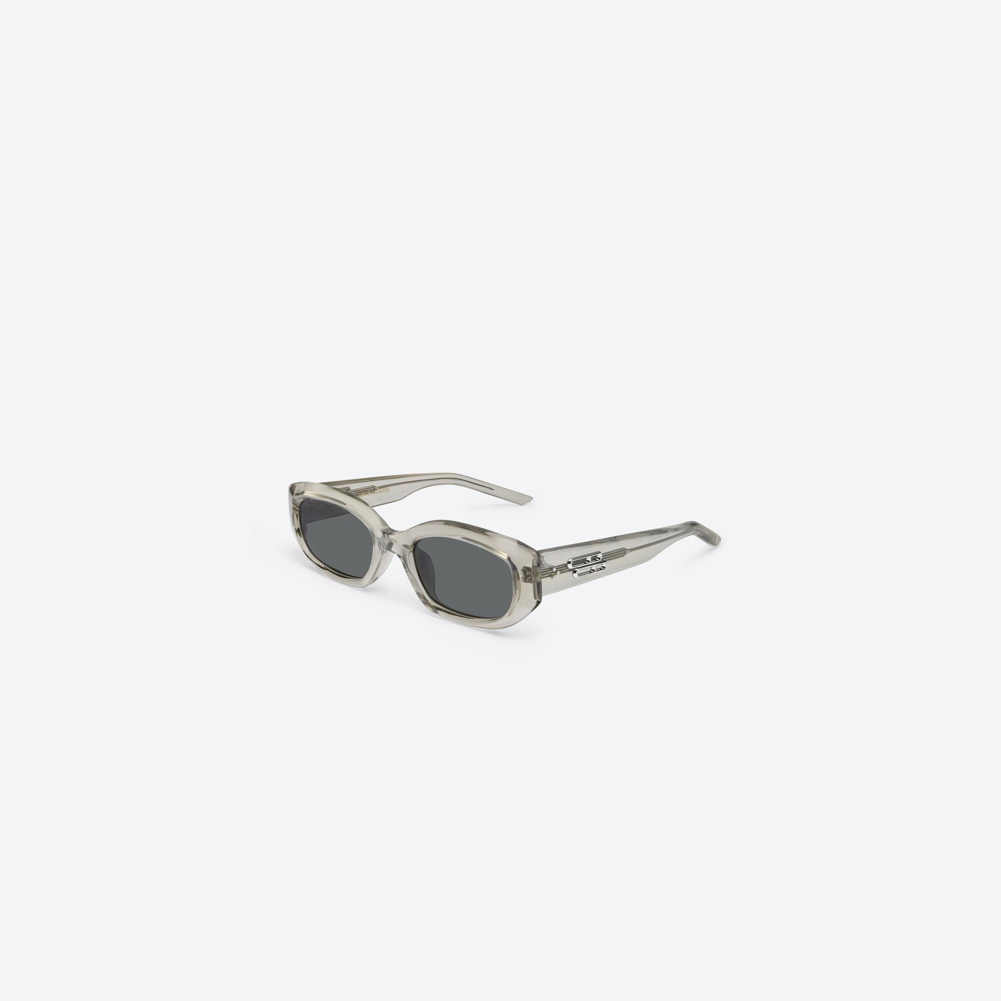 45-degree view of Gentle Monster Venom BRC11 Brown Acetate framed Square sunglasses.