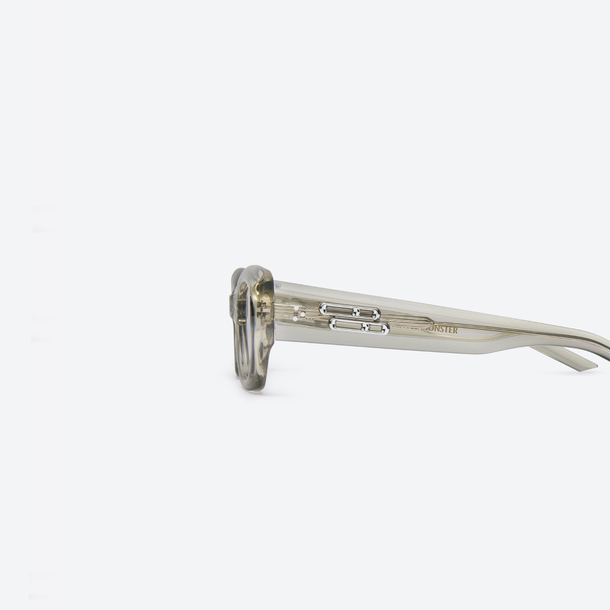 A detailed left view of Gentle Monster Venom BRC11 Brown Acetate framed Square sunglasses.
