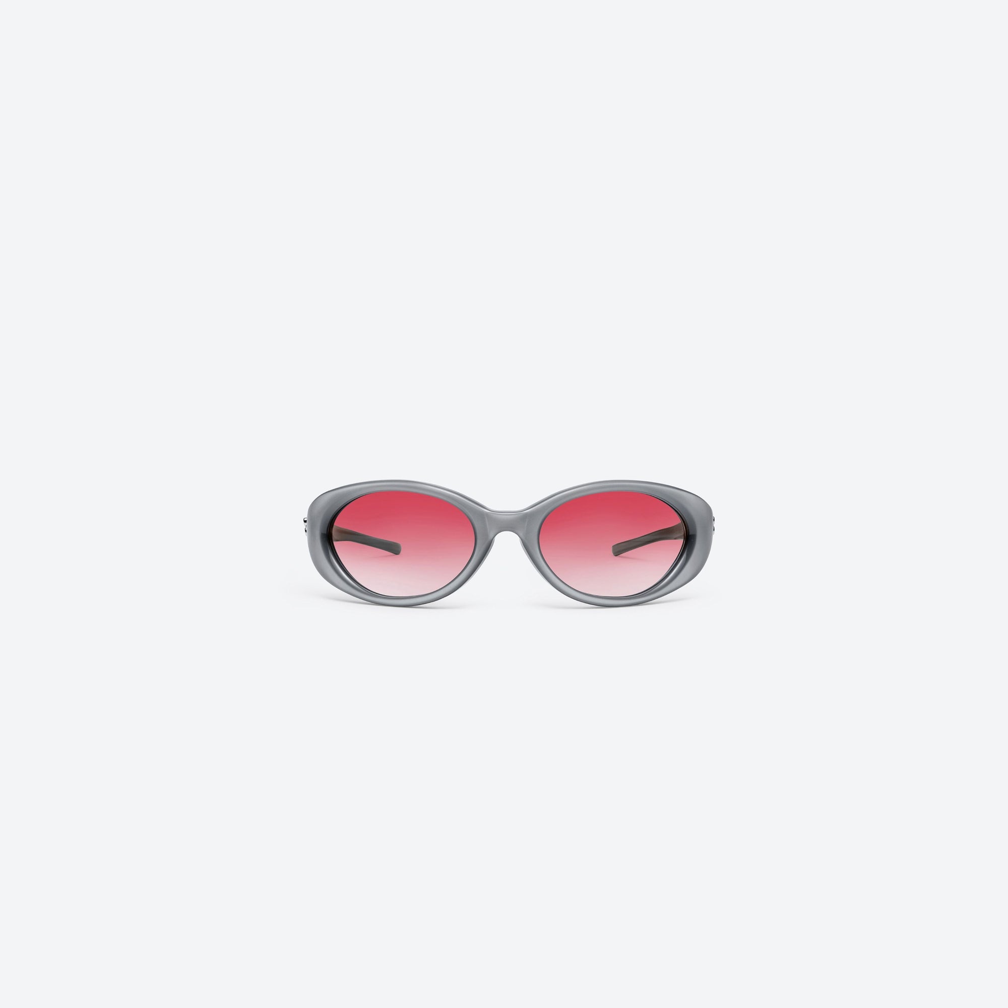 A front view of Gentle Monster Atempo G13 Gray Acetate framed Wraparound sunglasses.