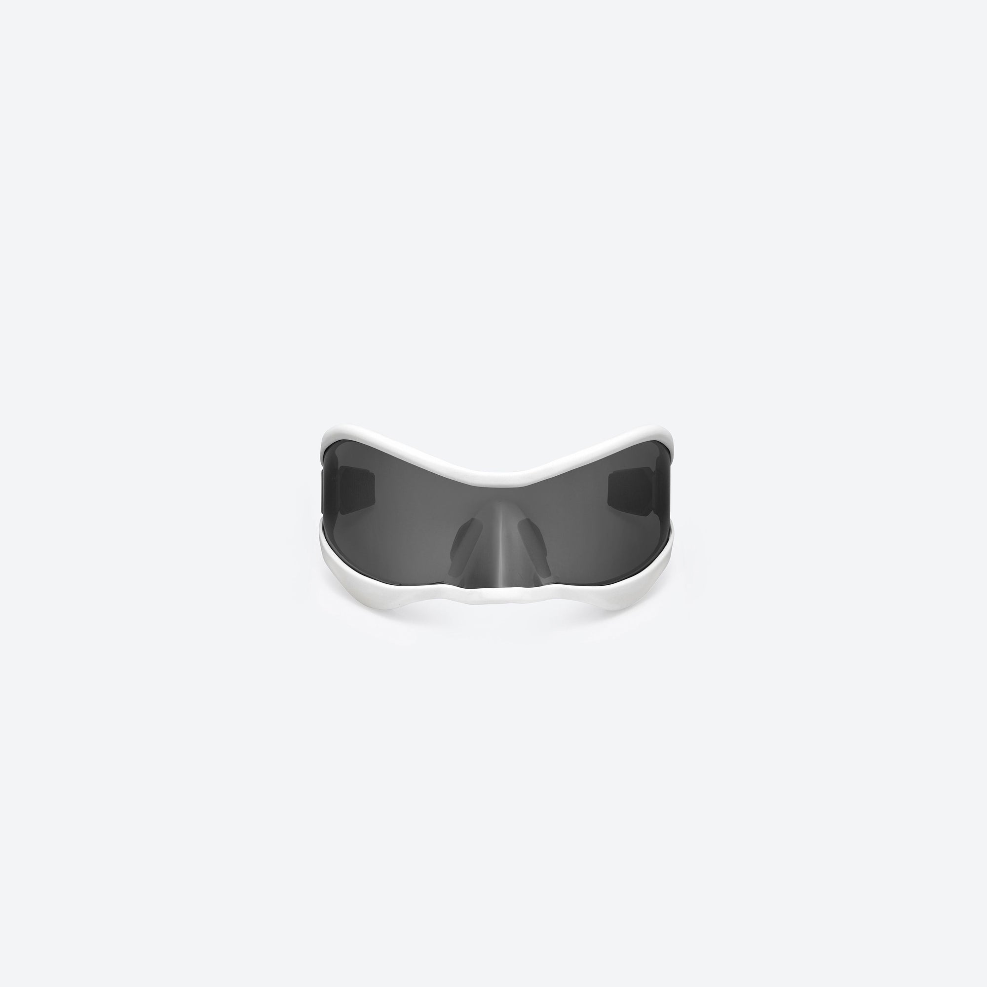A front view of Gentle Monster Maison Margiela - MM101S 02 Small Similar Silver Mixed framed Wraparound sunglasses.