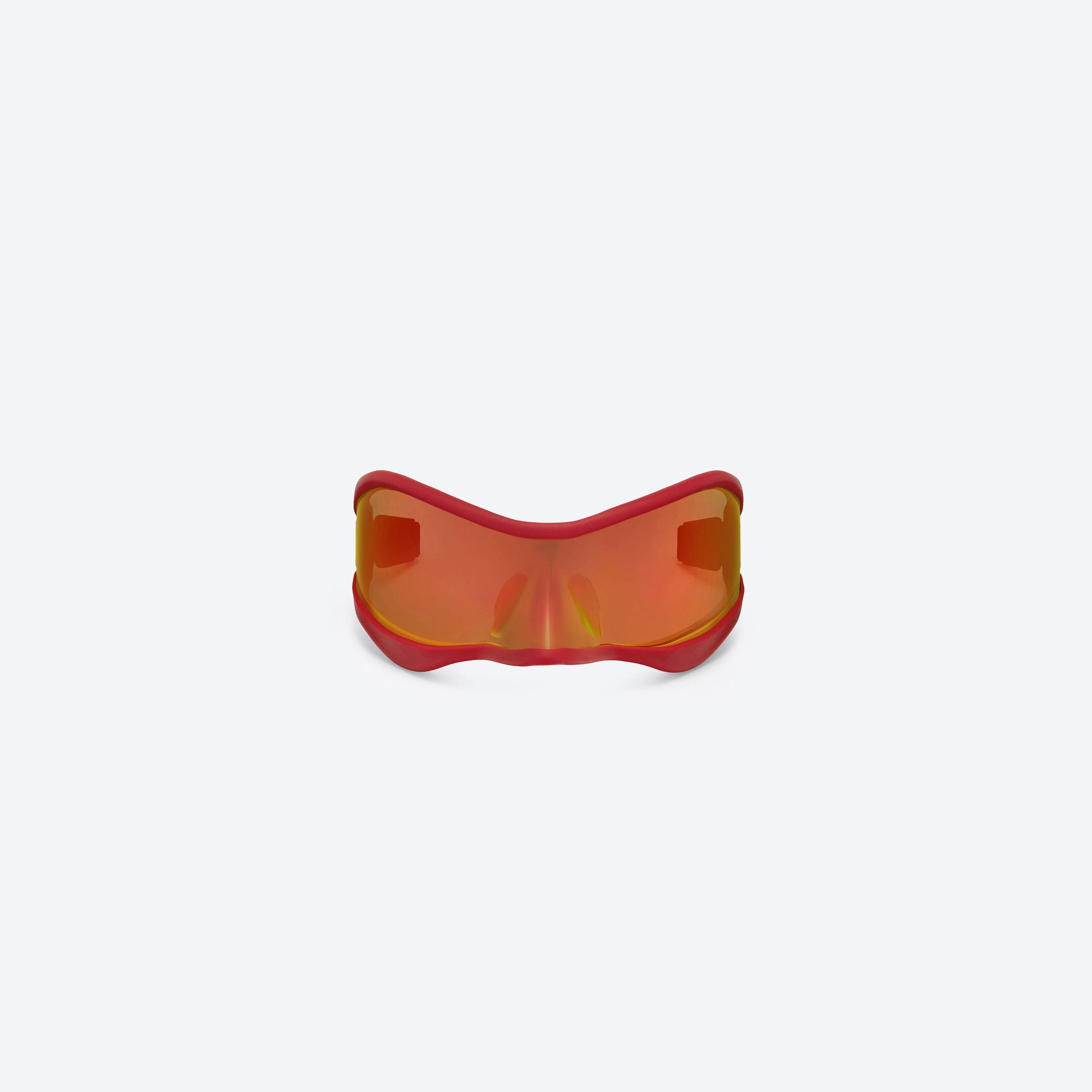 A front view of Gentle Monster Maison Margiela - MM101S R5 Small Red Mixed framed Wraparound sunglasses.