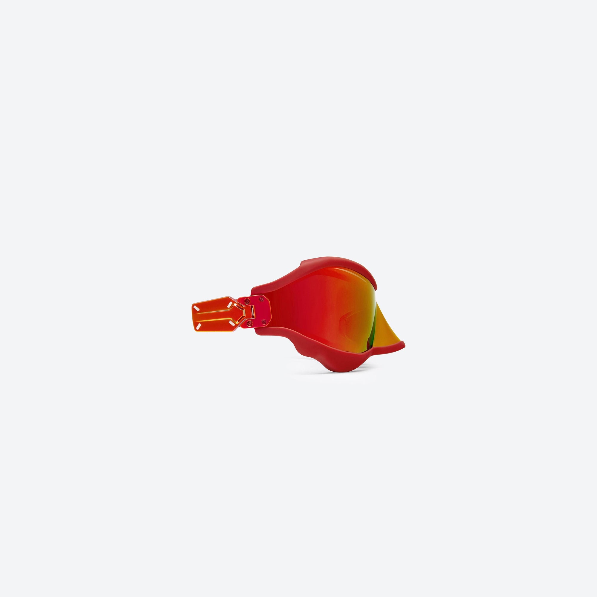 A detailed right view of Gentle Monster Maison Margiela - MM101S R5 Small Red Mixed framed Wraparound sunglasses.