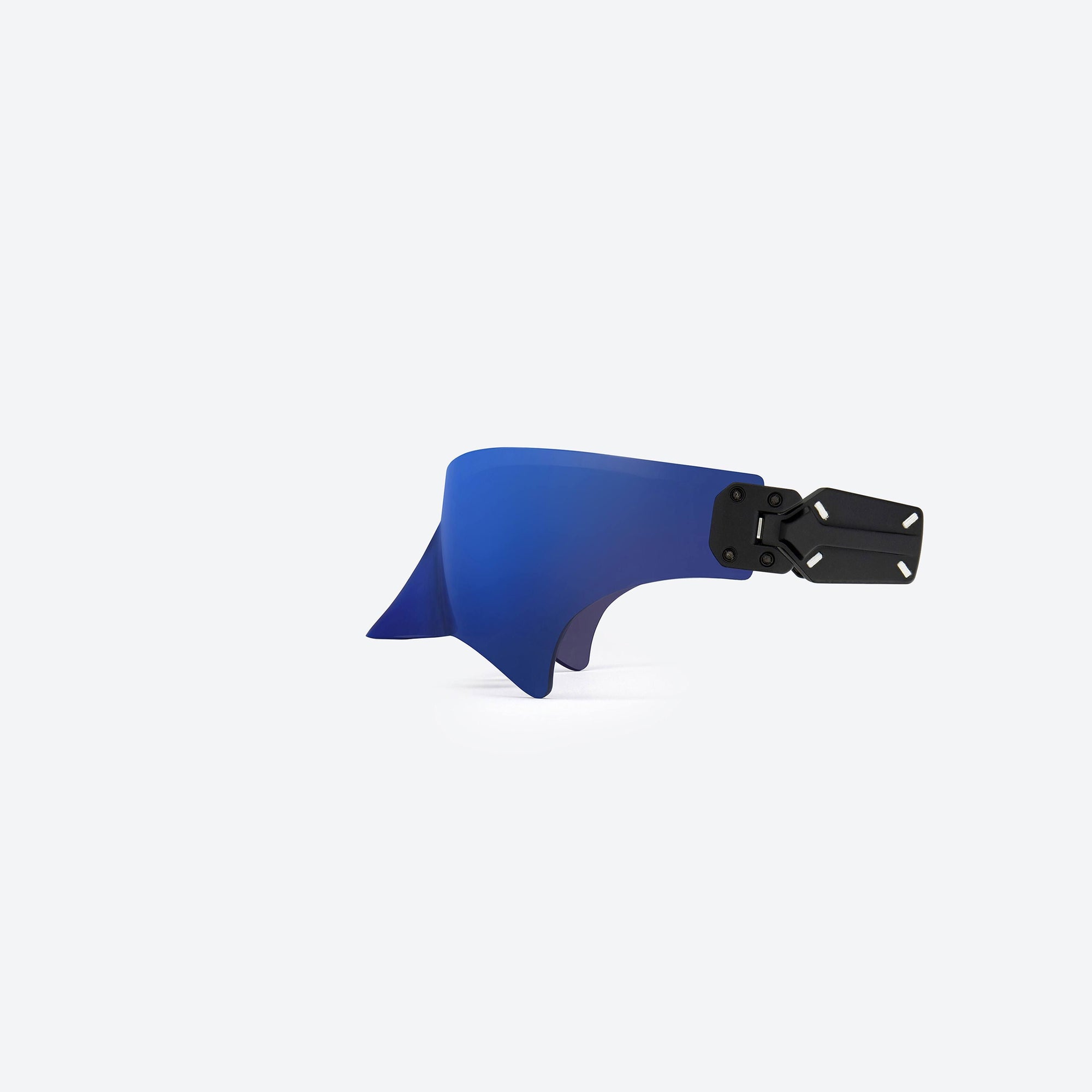 A detailed left view of Gentle Monster Maison Margiela - MM102S M04(BL) Small Blue Mixed framed Wraparound sunglasses.