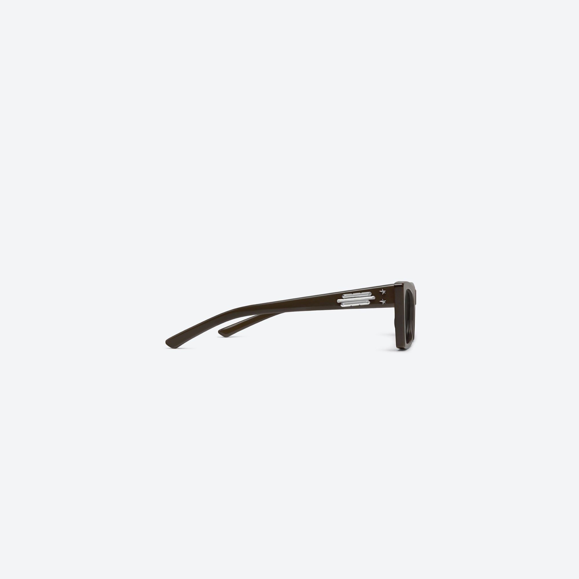 A detailed right view of Gentle Monster Jennie - Baby Pony BR3 Brown Acetate framed Cat-eye sunglasses.