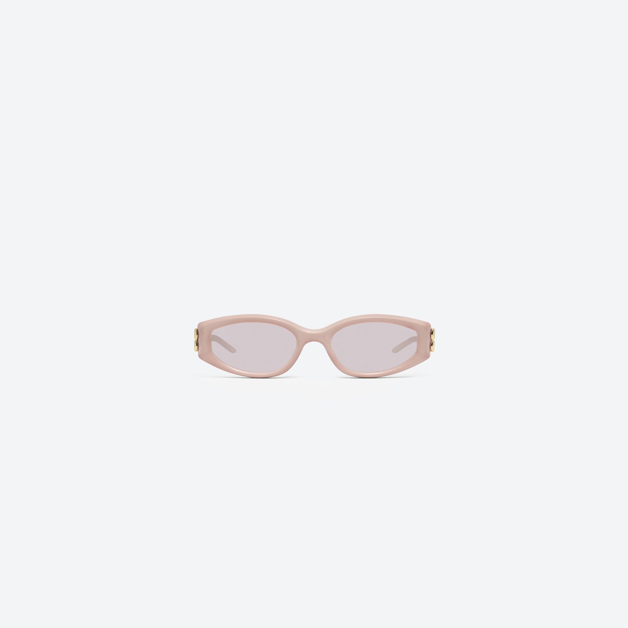 A front view of Gentle Monster Solid Loop P7 Pink Mixed framed Square sunglasses.