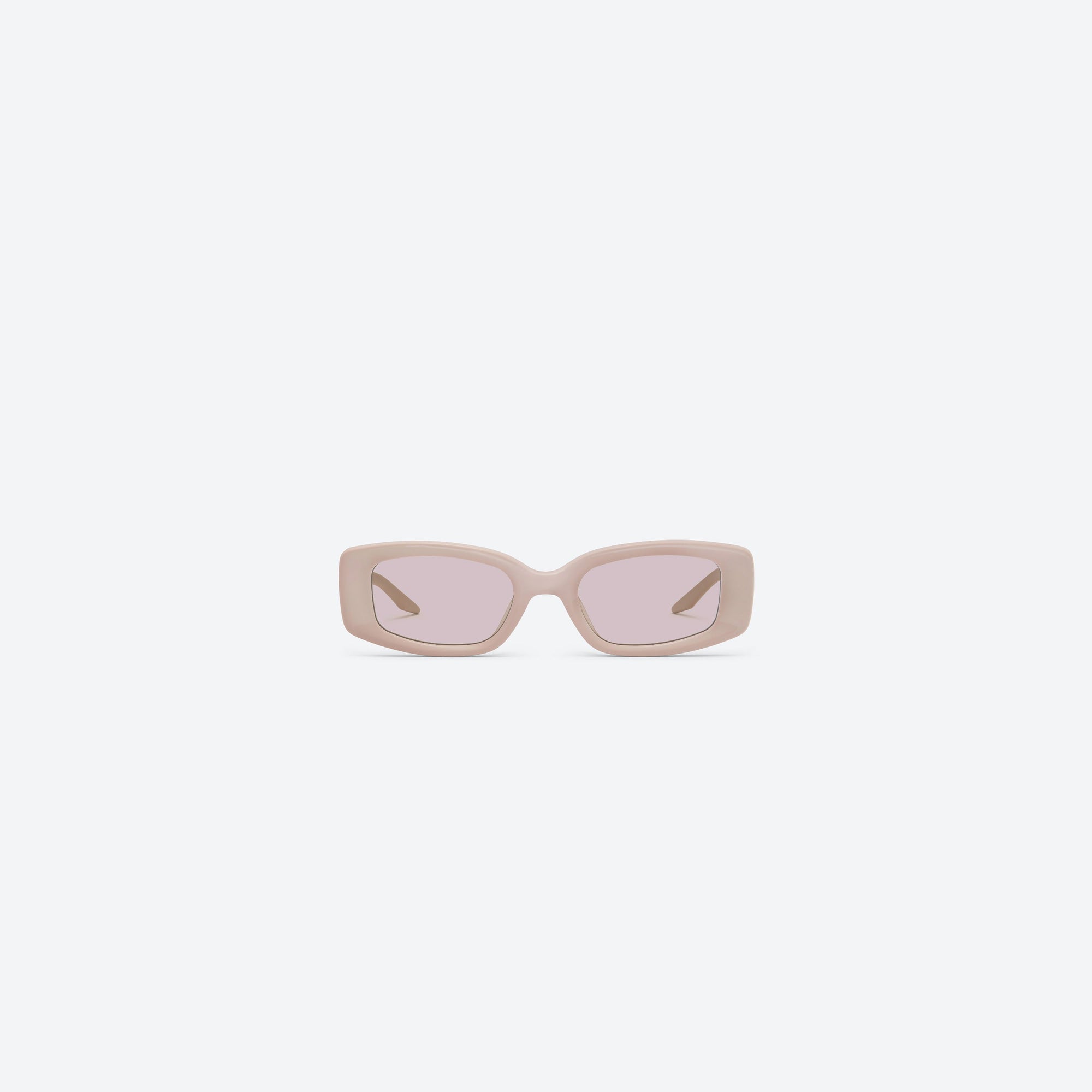 A front view of Gentle Monster Ash P7 Pink Acetate framed Square sunglasses.