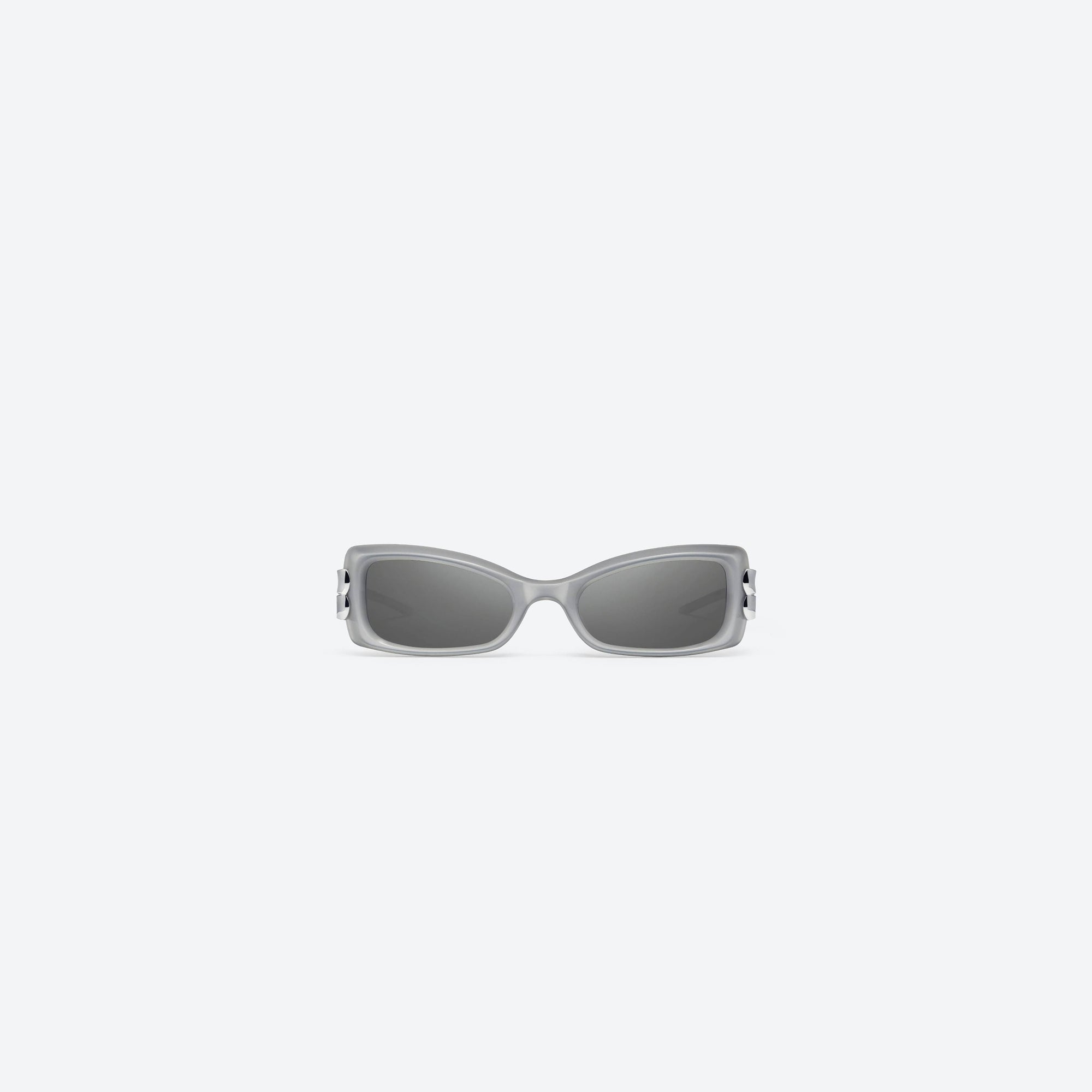A front view of Gentle Monster Nemesis GC11 Gray Mixed framed Cat-eye sunglasses.