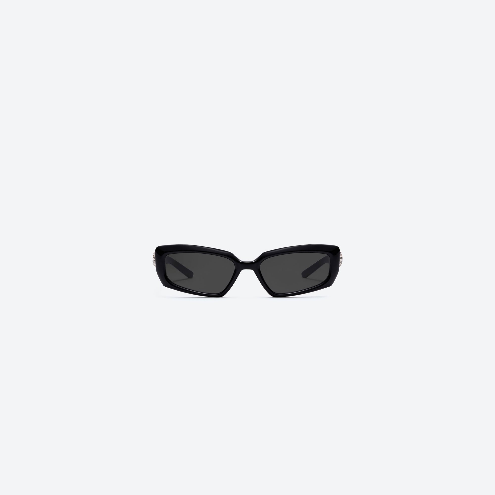 A front view of Gentle Monster Demond 01 Black Acetate framed Square sunglasses.
