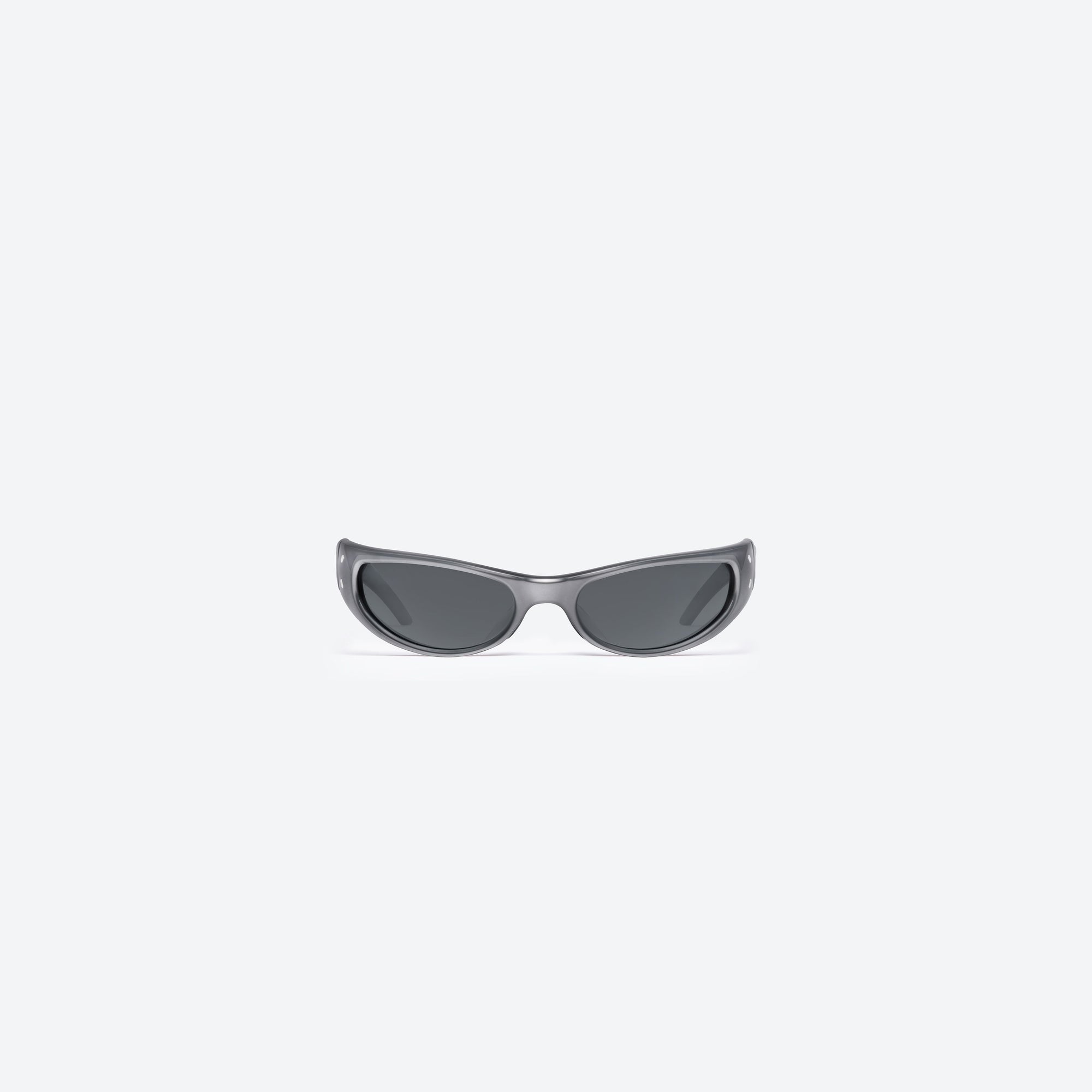 A front view of Gentle Monster Maison Margiela - MM203 G14(SM) Silver Acetate framed Wraparound sunglasses.