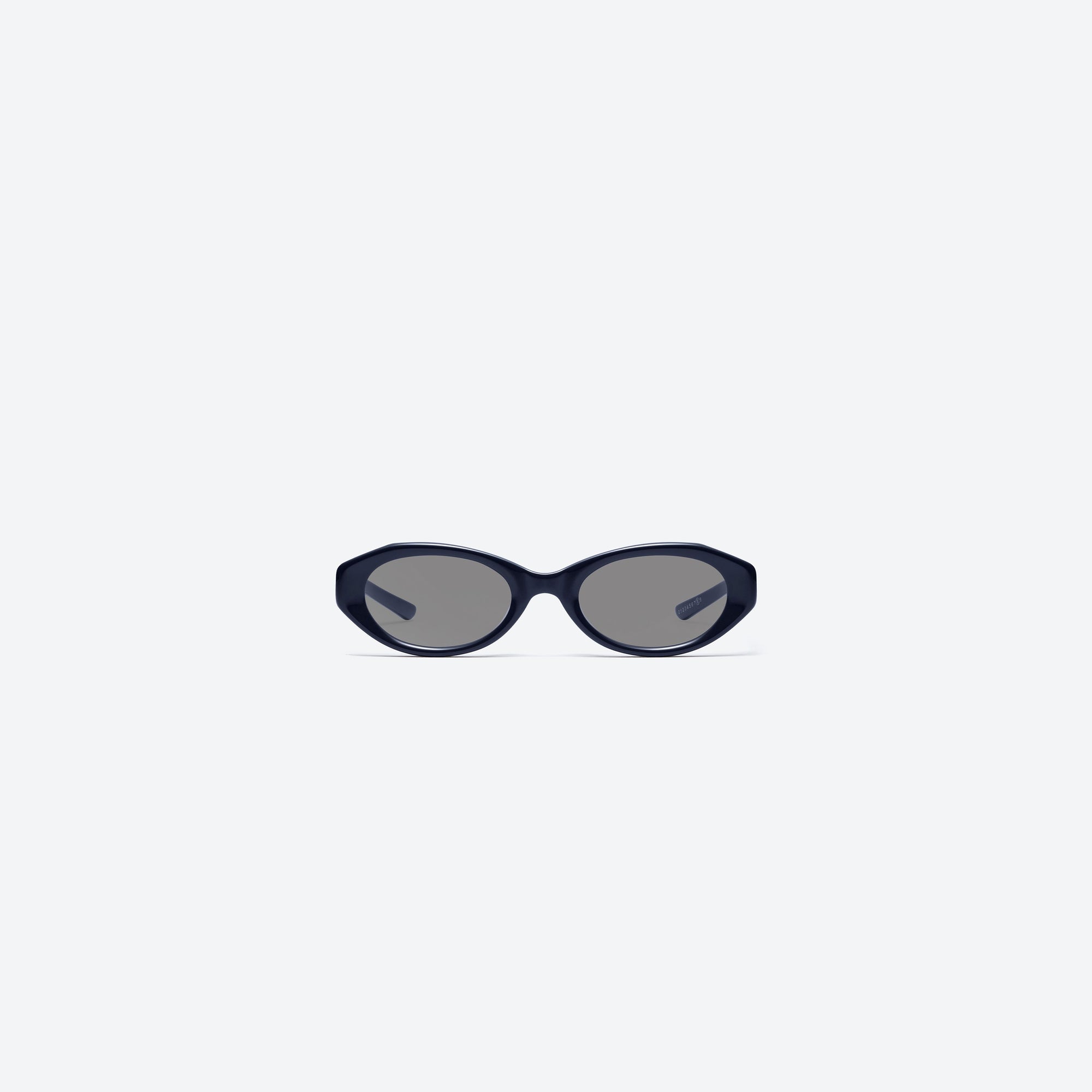 A front view of Gentle Monster Maison Margiela - MM204 N6(G) Blue Acetate framed Oval sunglasses.