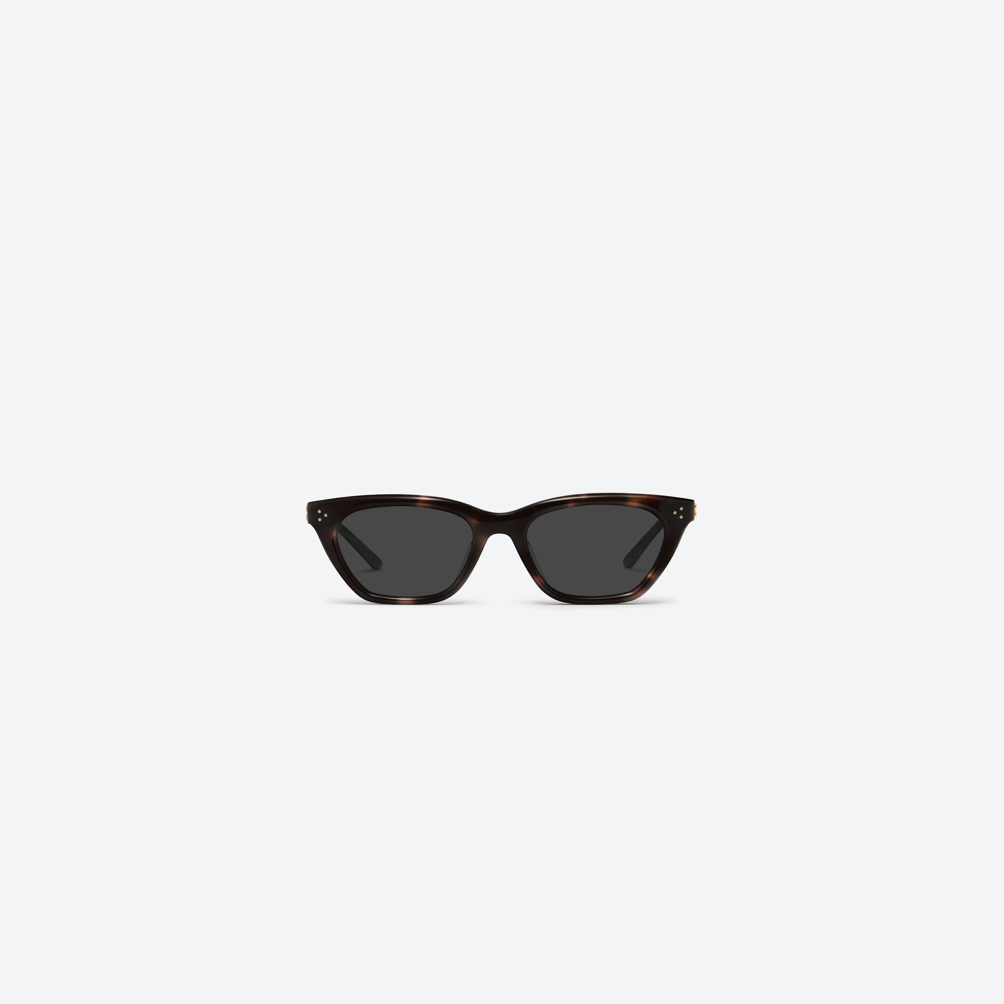 A front view of Gentle Monster Gisele T1 Tortoise Acetate framed Cat-eye sunglasses.
