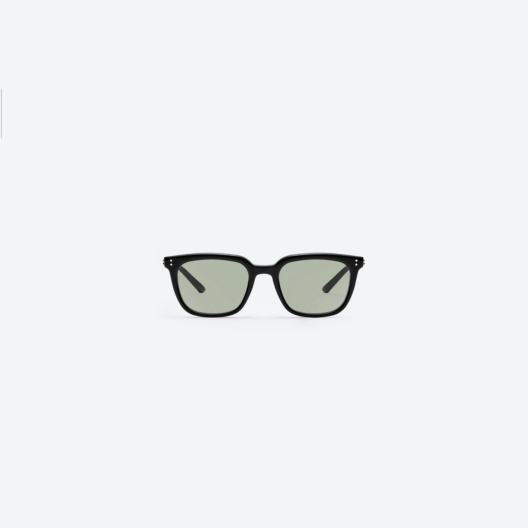 A front view of Gentle Monster Days Day 01(K) Black Acetate framed Square sunglasses.