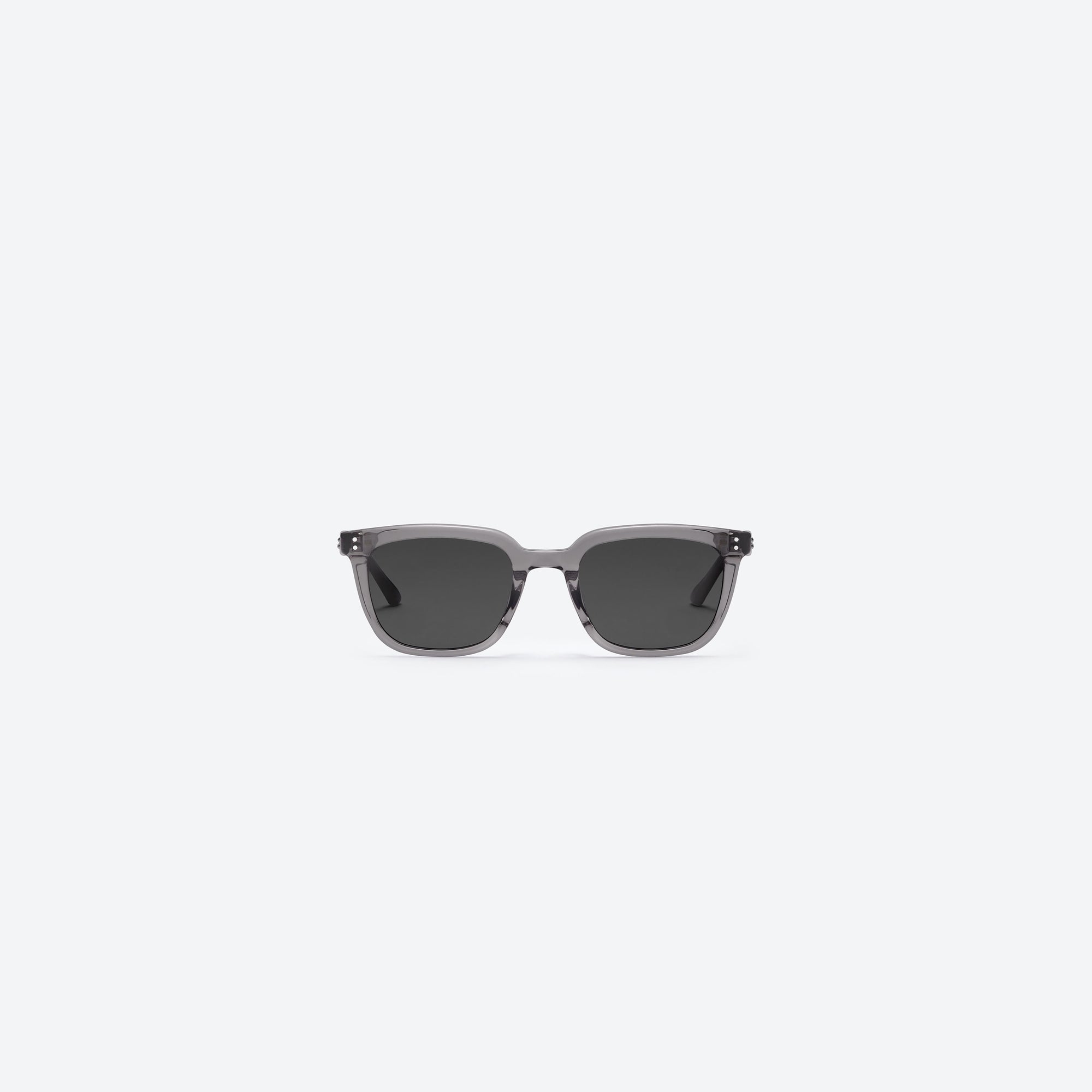 A front view of Gentle Monster Days Day GC12 Gray Acetate framed Square sunglasses.