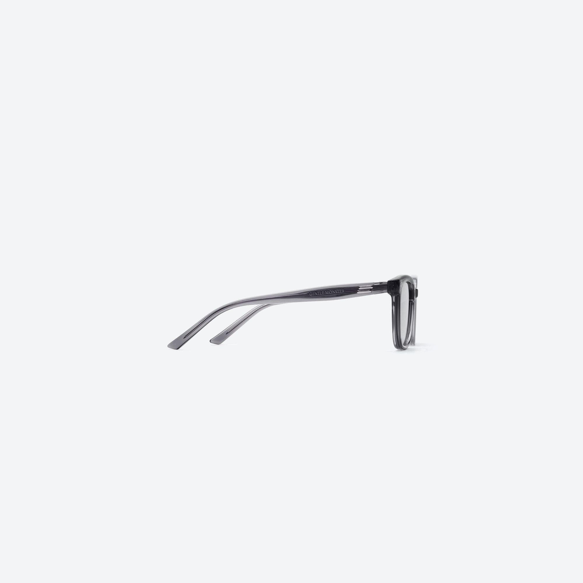 A detailed right view of Gentle Monster Days Day GC12 Gray Acetate framed Square sunglasses.