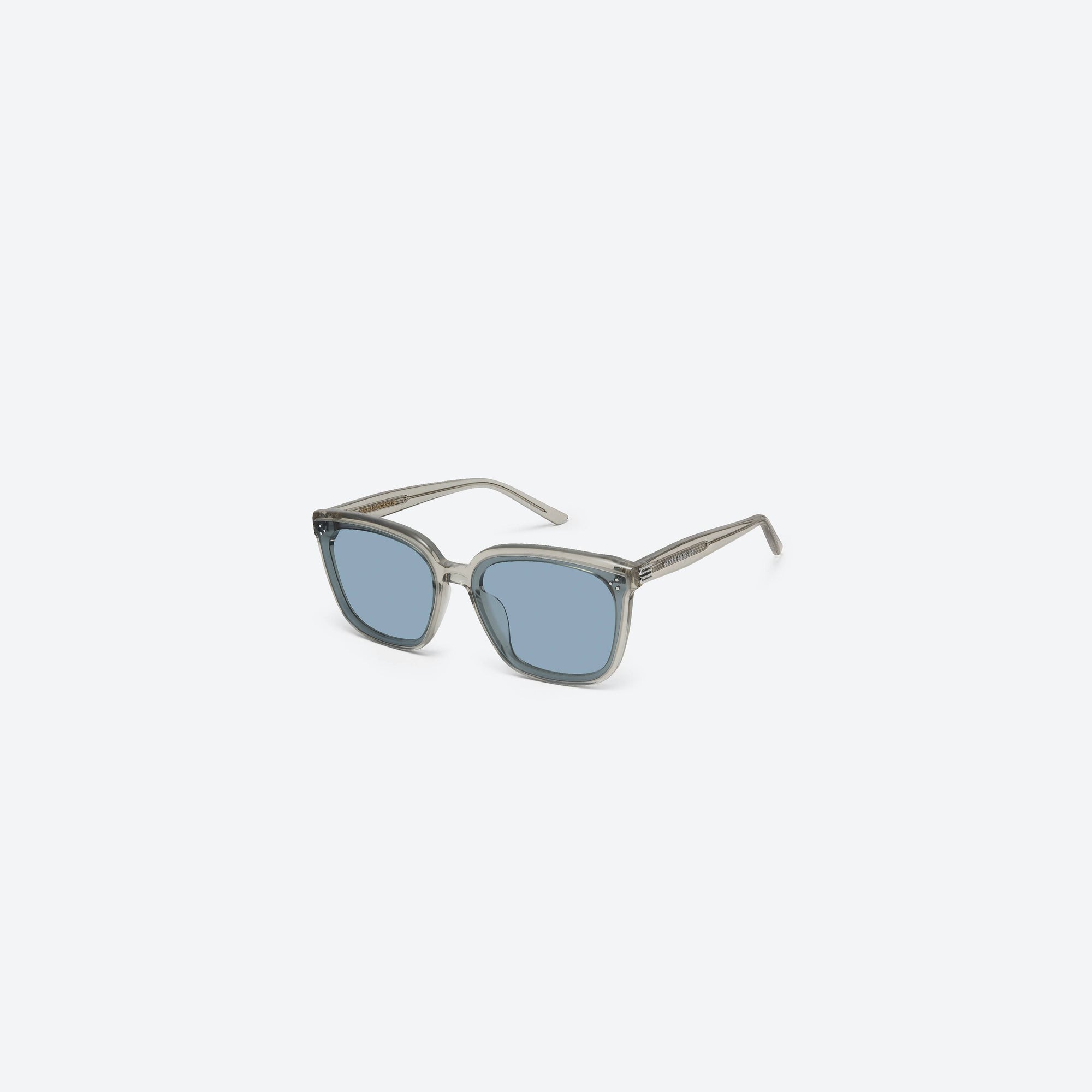 45-degree view of Gentle Monster My Me BRC11 Brown Acetate framed Square sunglasses.