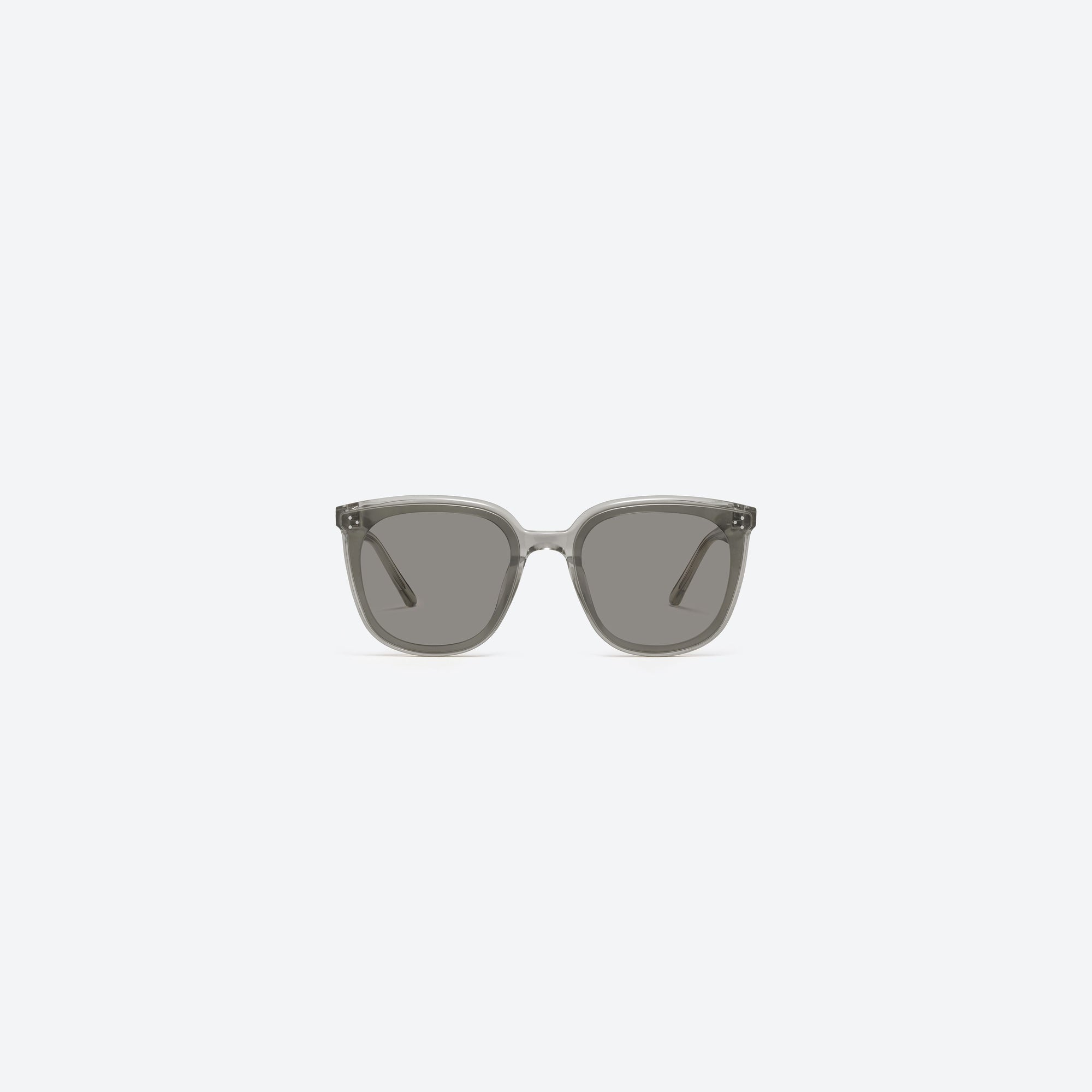 A front view of Gentle Monster Lady Lang BRC11 Brown Acetate framed Round sunglasses.