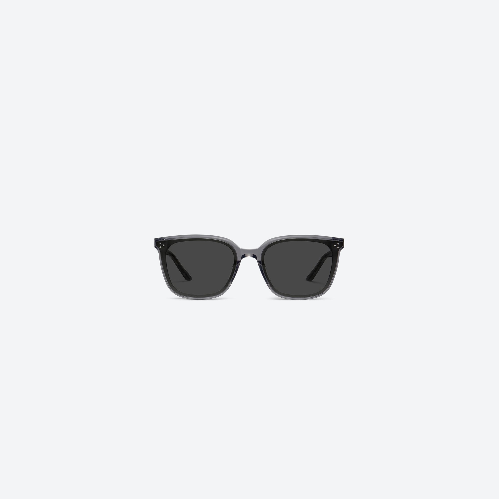 A front view of Gentle Monster By Row GC12 Gray Acetate framed Square sunglasses.