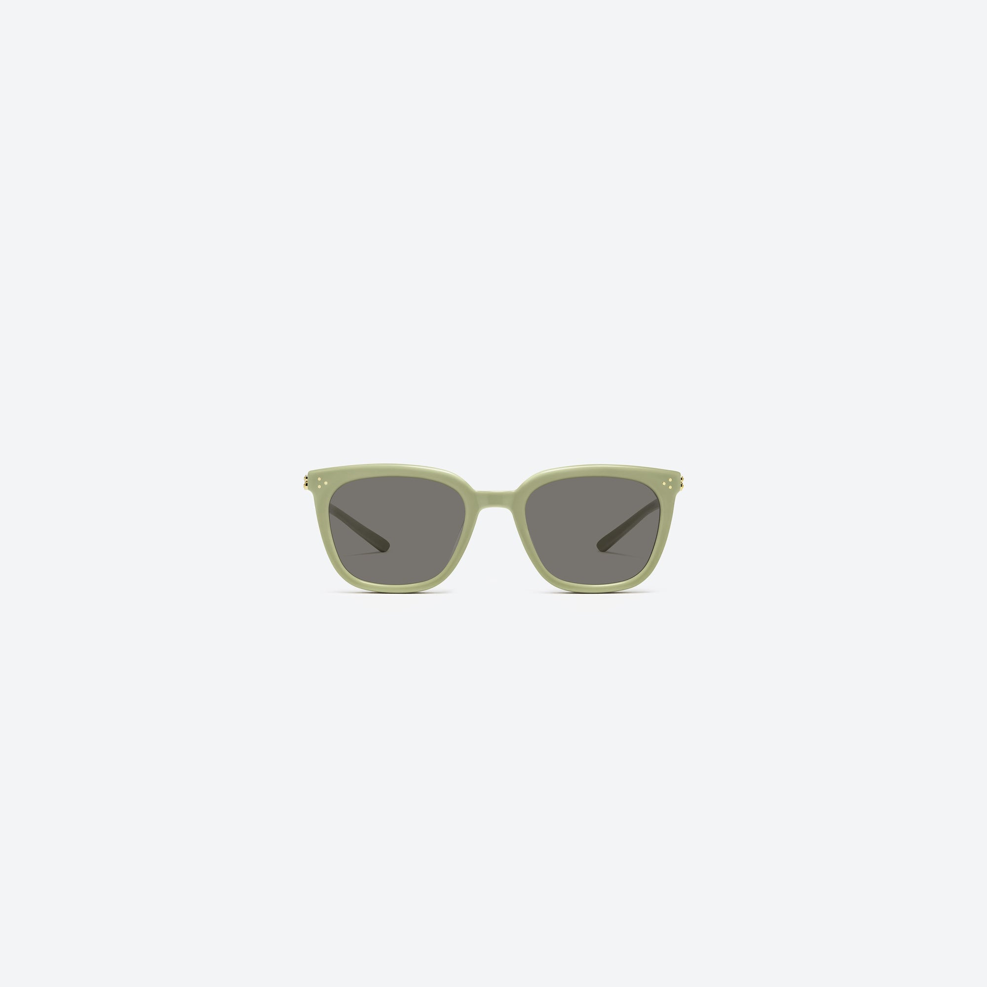 A front view of Gentle Monster Bloomo GR9 Green Acetate framed Square sunglasses.