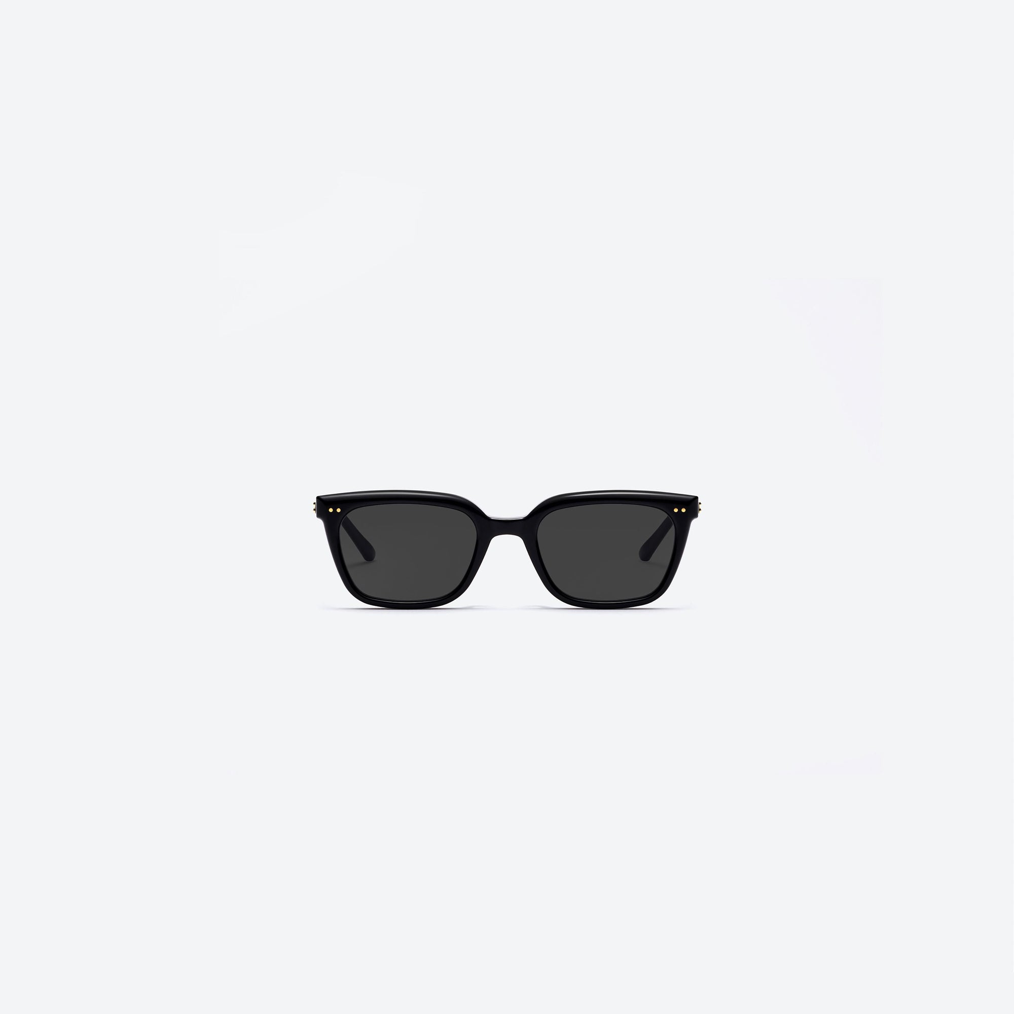 A front view of Gentle Monster Breezebe 01 Black Acetate framed Square sunglasses.
