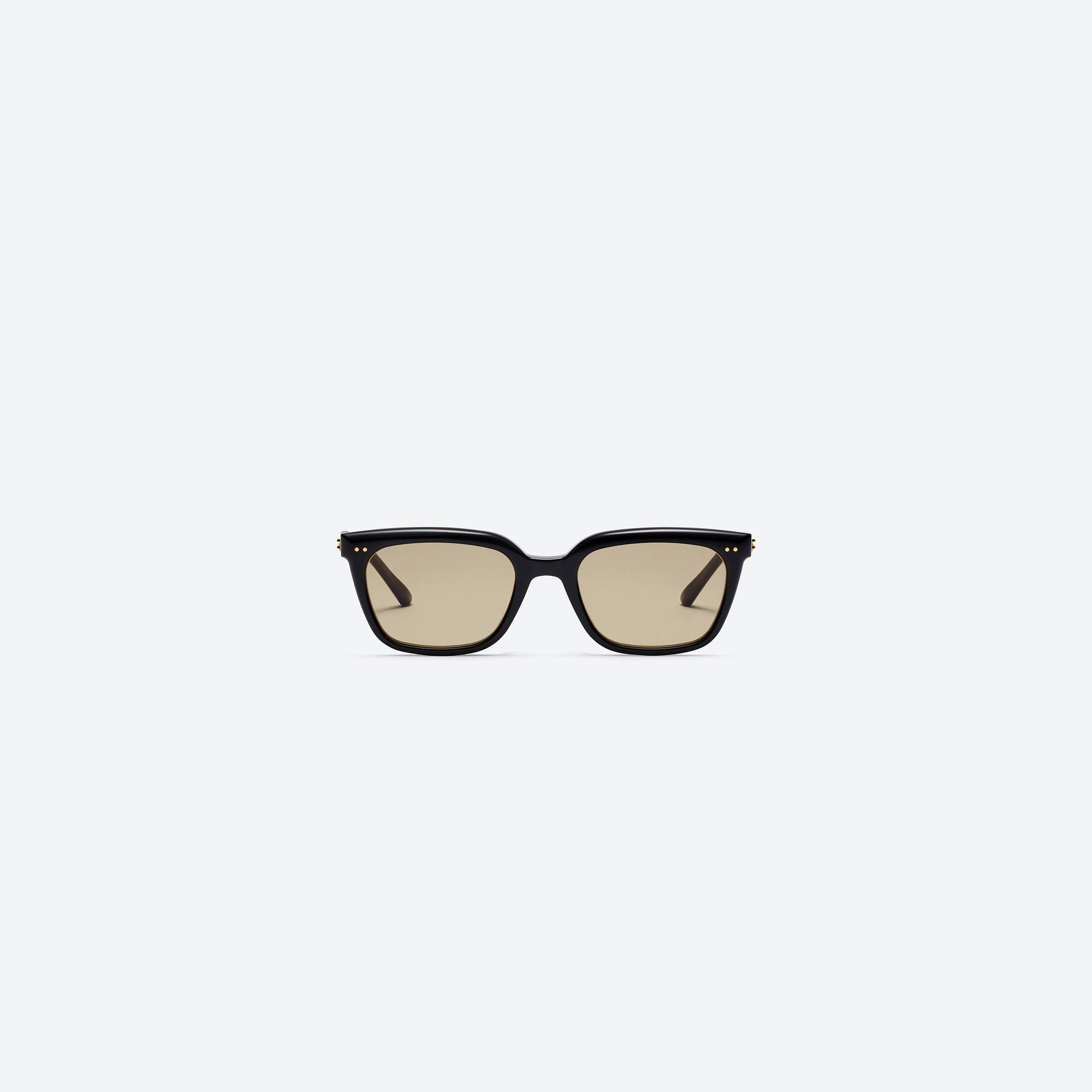 A front view of Gentle Monster Breezebe 01(BR) Black Acetate framed Square sunglasses.