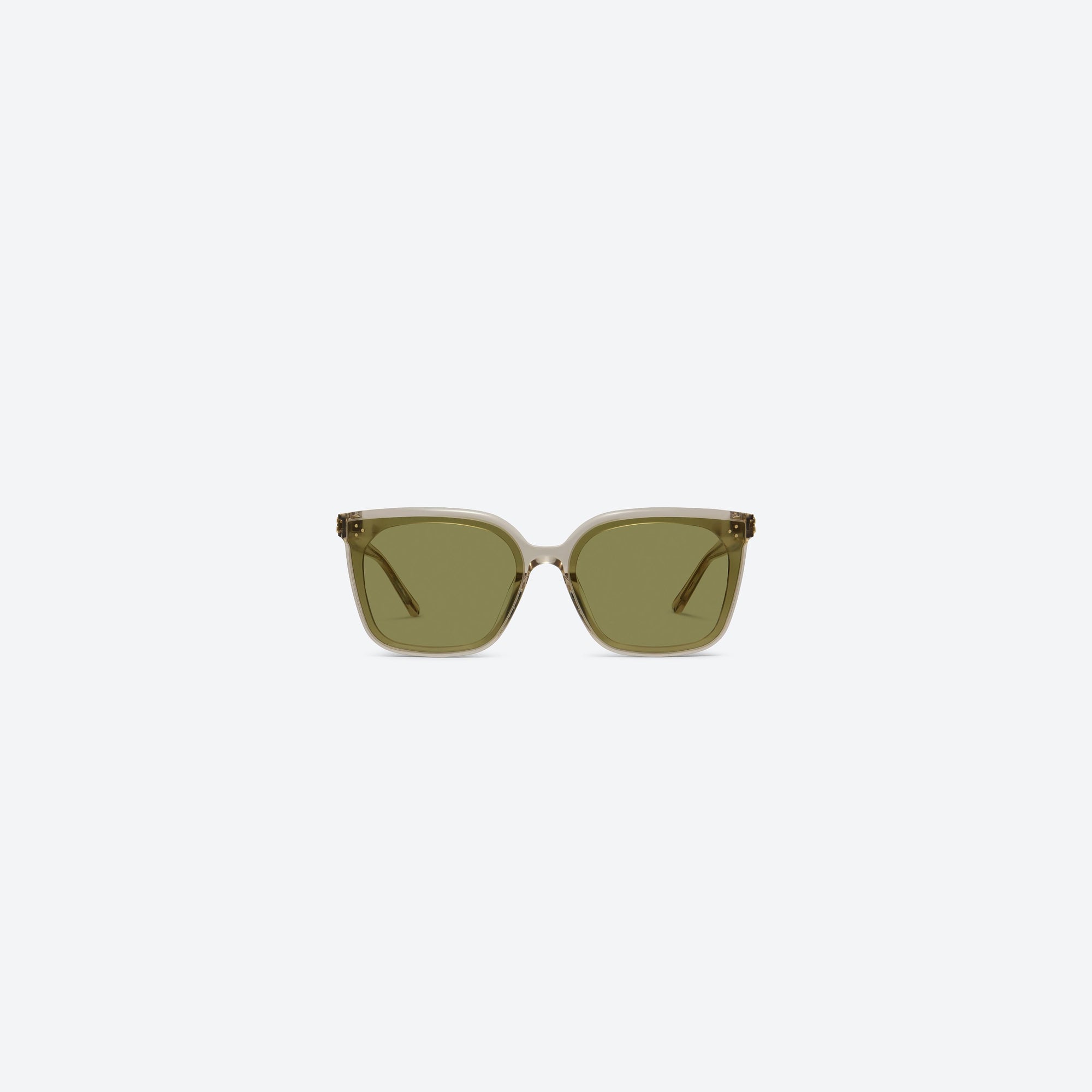A front view of Gentle Monster Piana BRC18 Brown Acetate framed Square sunglasses.