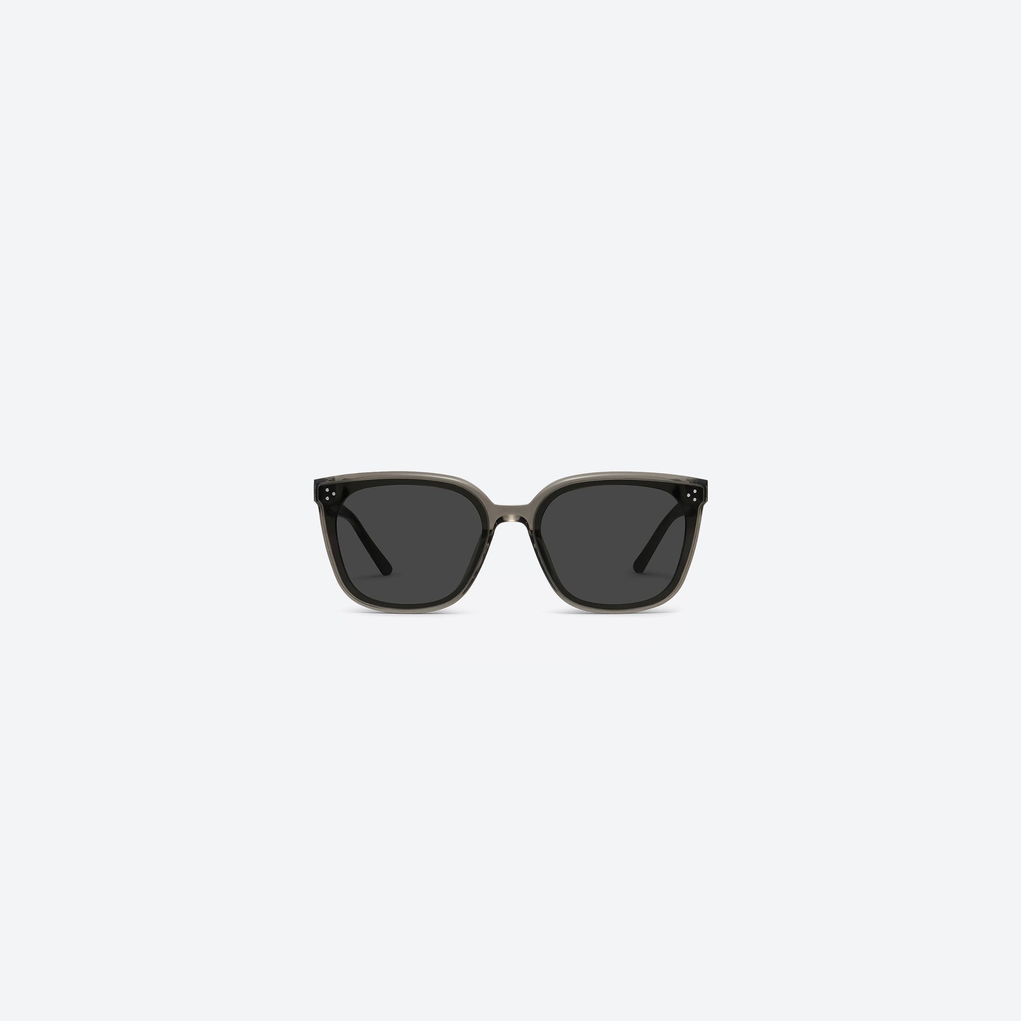 A front view of Gentle Monster Loloe BRC17 Brown Acetate framed Square sunglasses.