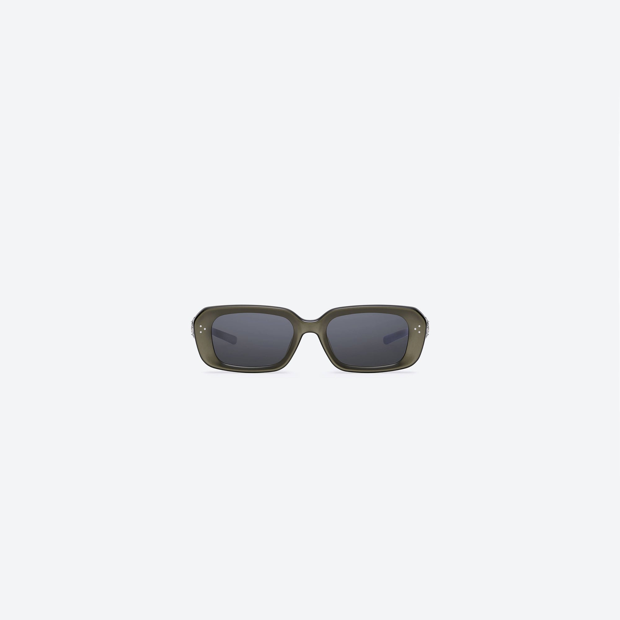 A front view of Gentle Monster Phantom BRC16 Brown Acetate framed Square sunglasses.