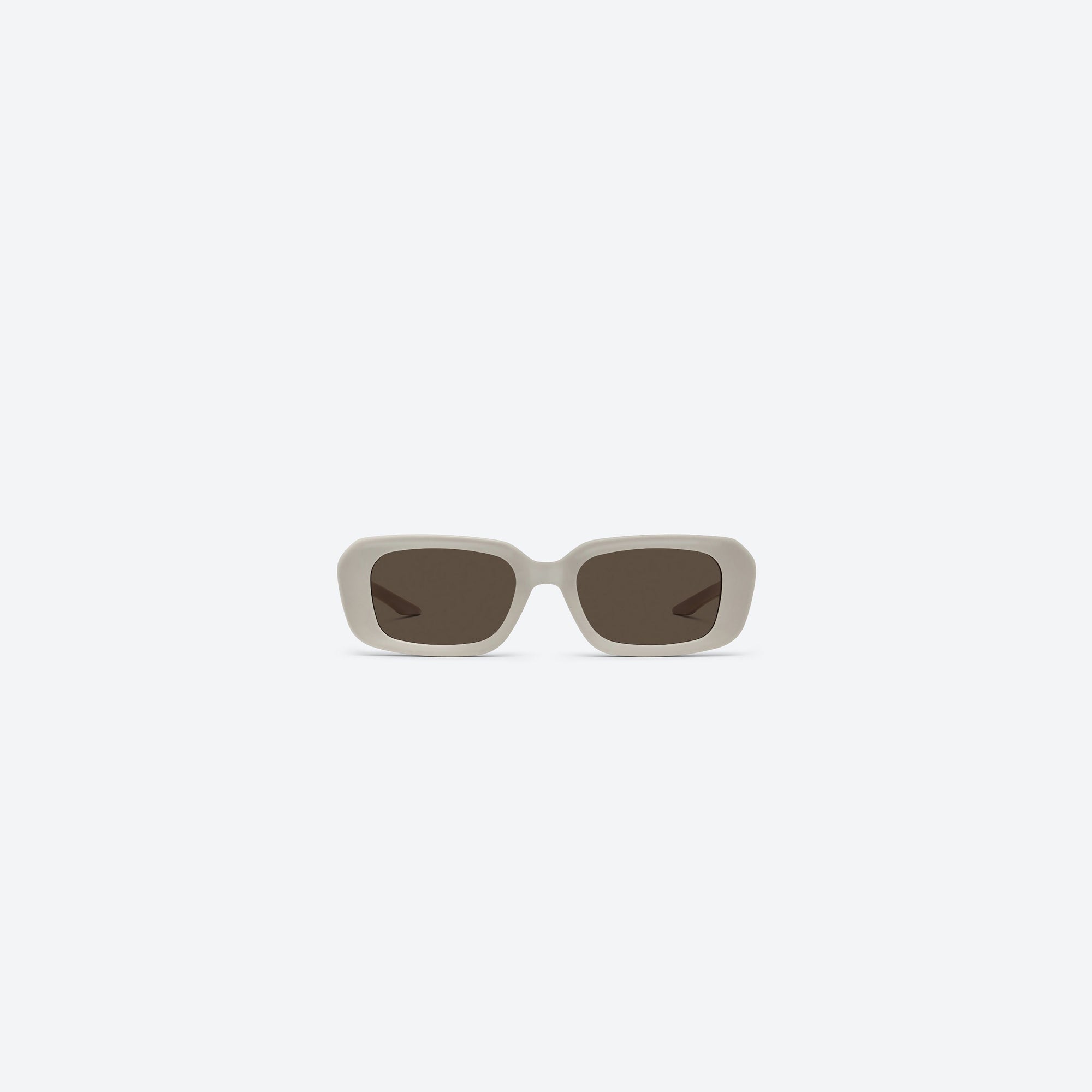 A front view of Gentle Monster Melrose IV3 Ivory Acetate framed Square sunglasses.