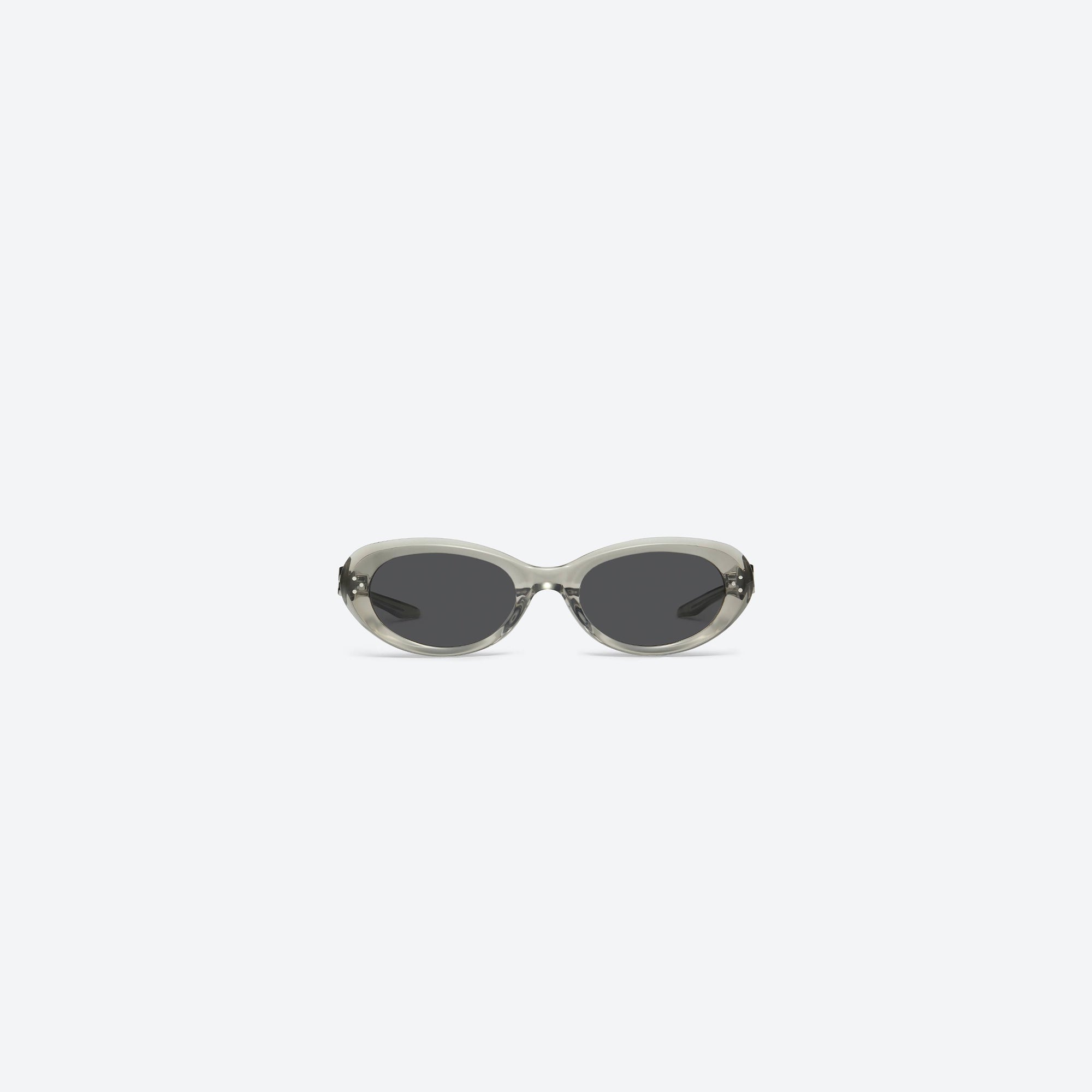 A front view of Gentle Monster Cocoa BRC11 Brown Acetate framed Oval sunglasses.