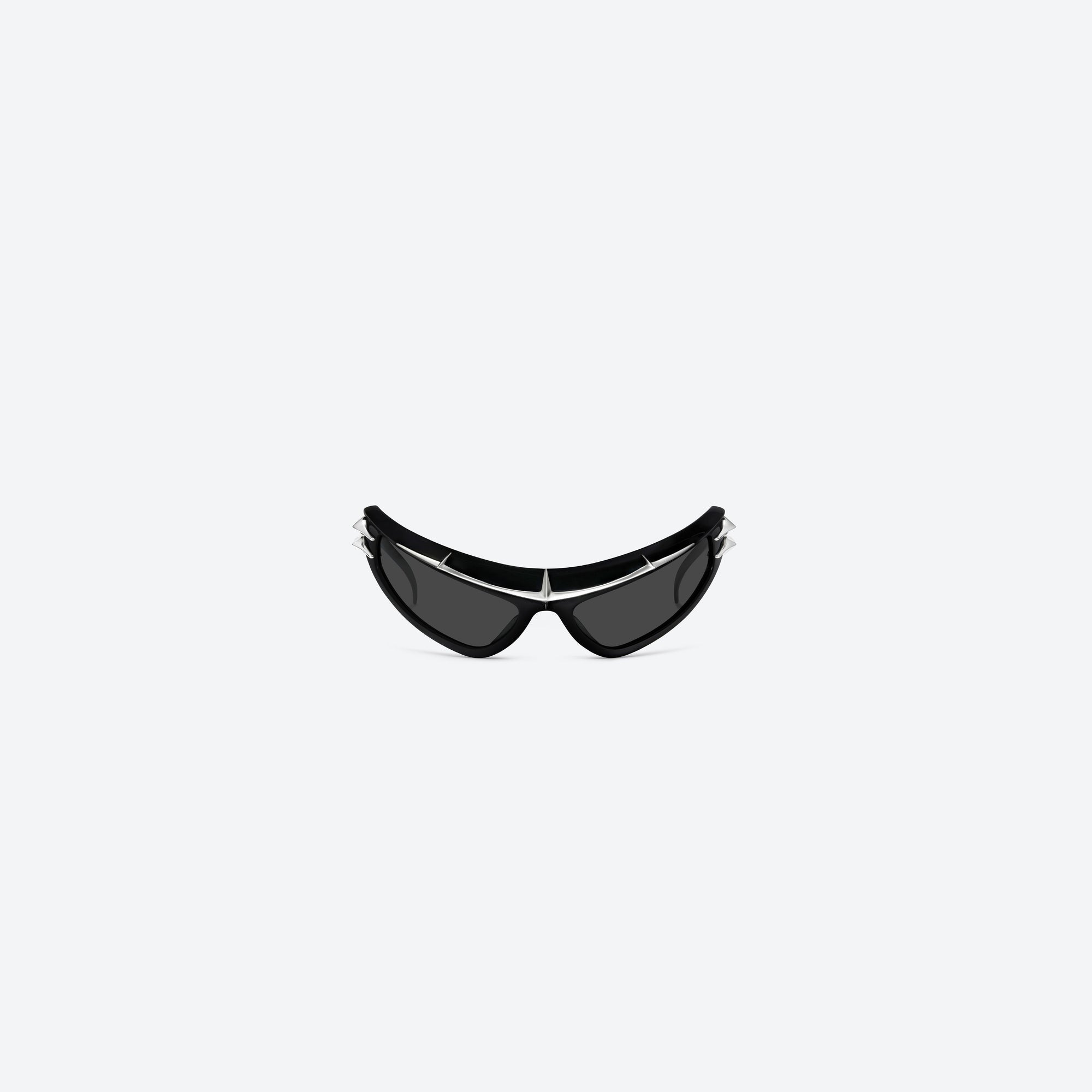 A front view of Gentle Monster T2000 01 Black Mixed framed Wraparound sunglasses.