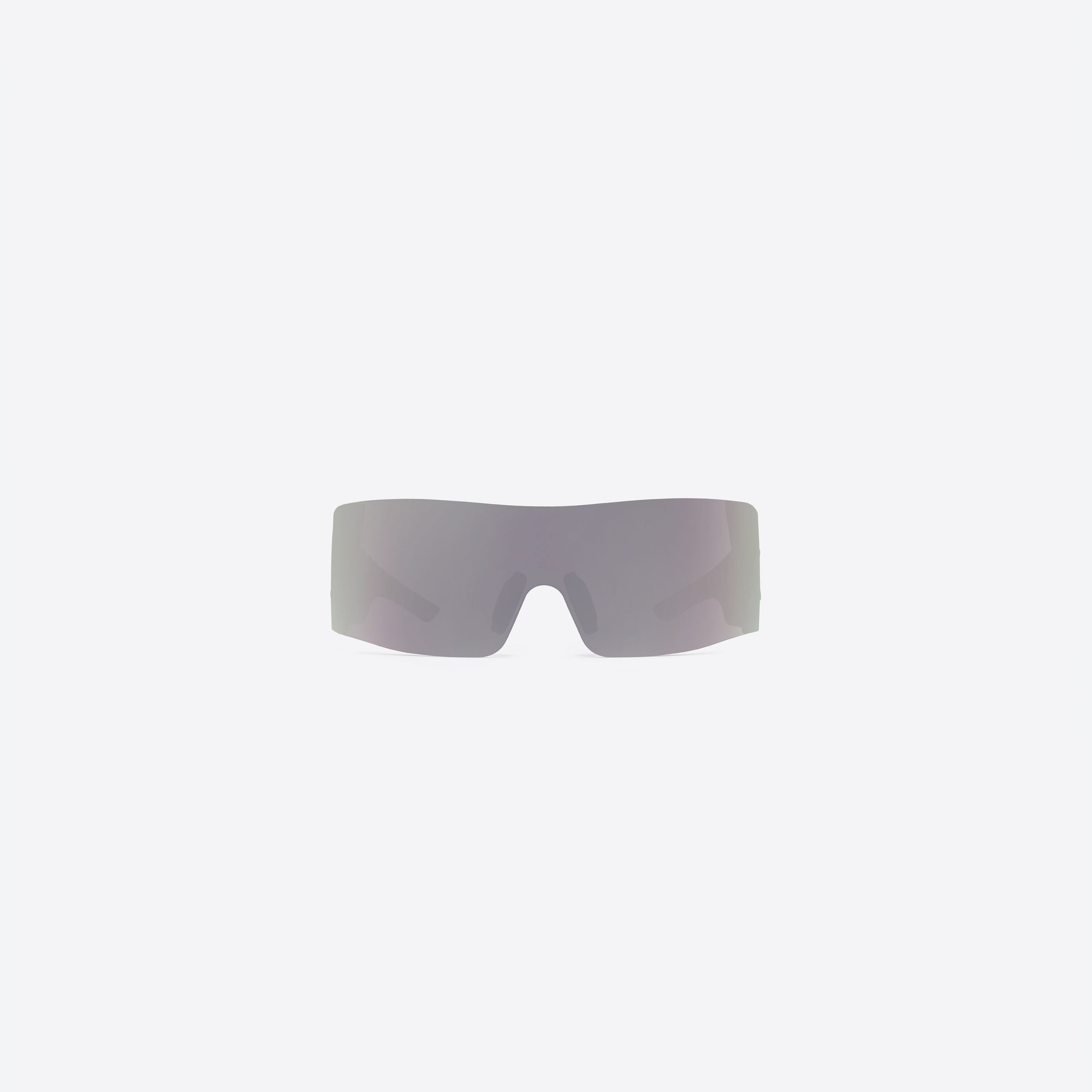 A front view of Gentle Monster Maison Margiela - MM201 MSV1 Silver Nylon framed Wraparound sunglasses.