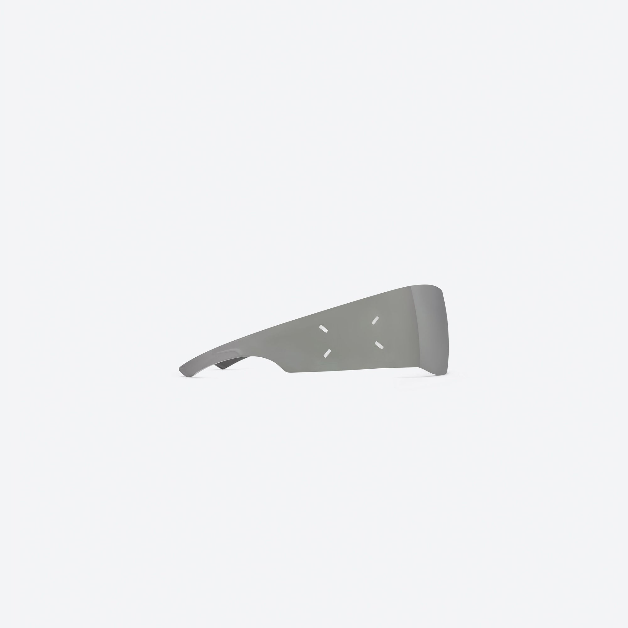 A detailed right view of Gentle Monster Maison Margiela - MM201 MSV1 Silver Nylon framed Wraparound sunglasses.