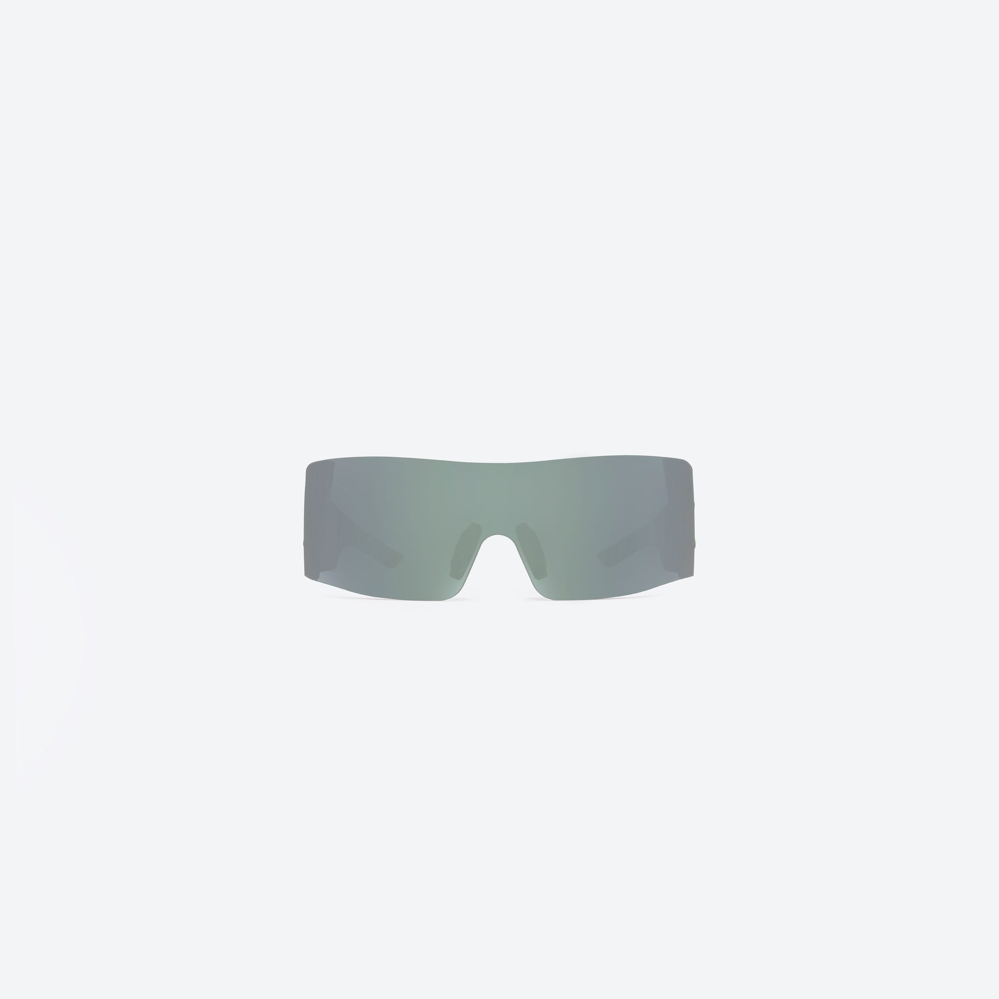 A front view of Gentle Monster Maison Margiela - MM201 MGR1 Green Nylon framed Wraparound sunglasses.