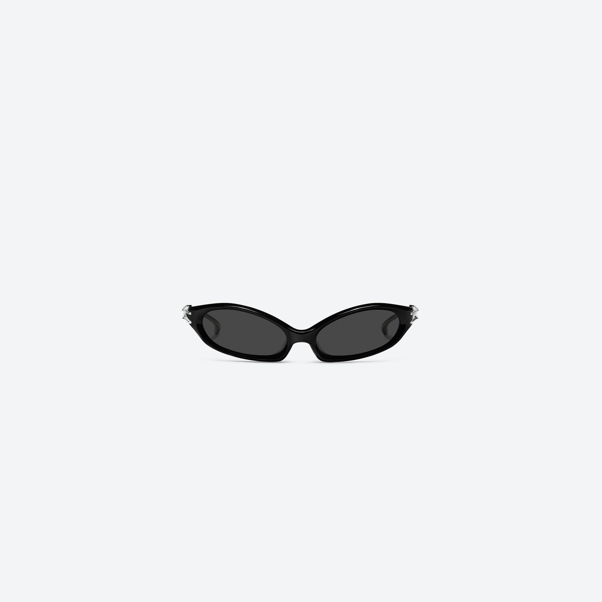 A front view of Gentle Monster Ximul 01 Black Mixed framed Cat-eye sunglasses.