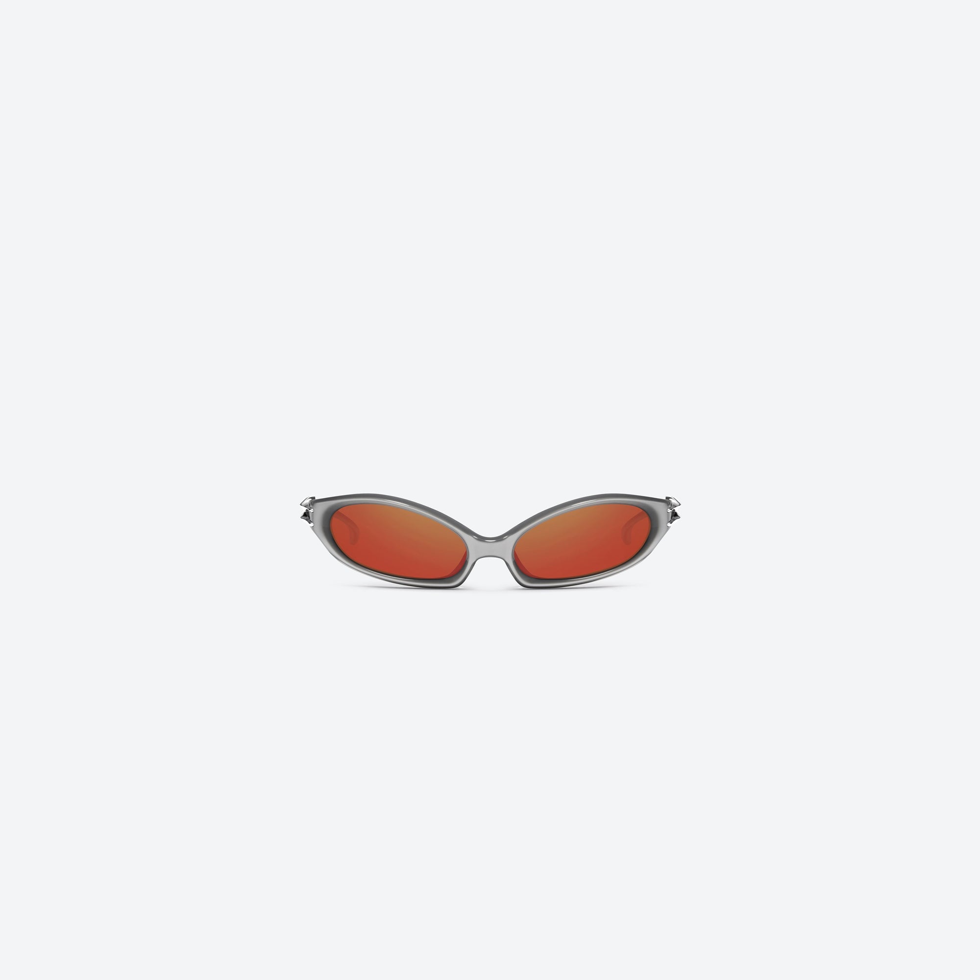 A front view of Gentle Monster Ximul G8 Gray Mixed framed Cat-eye sunglasses.